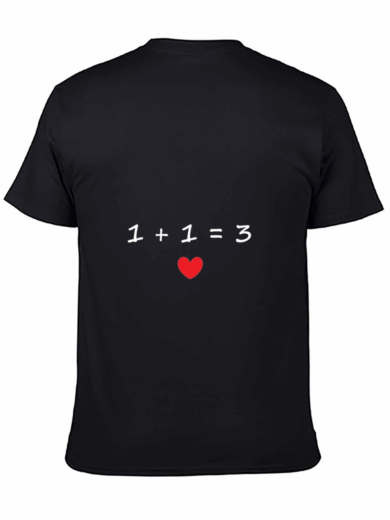 Pregnancy Announcement Tee - 1+1=3 Heart Graphic