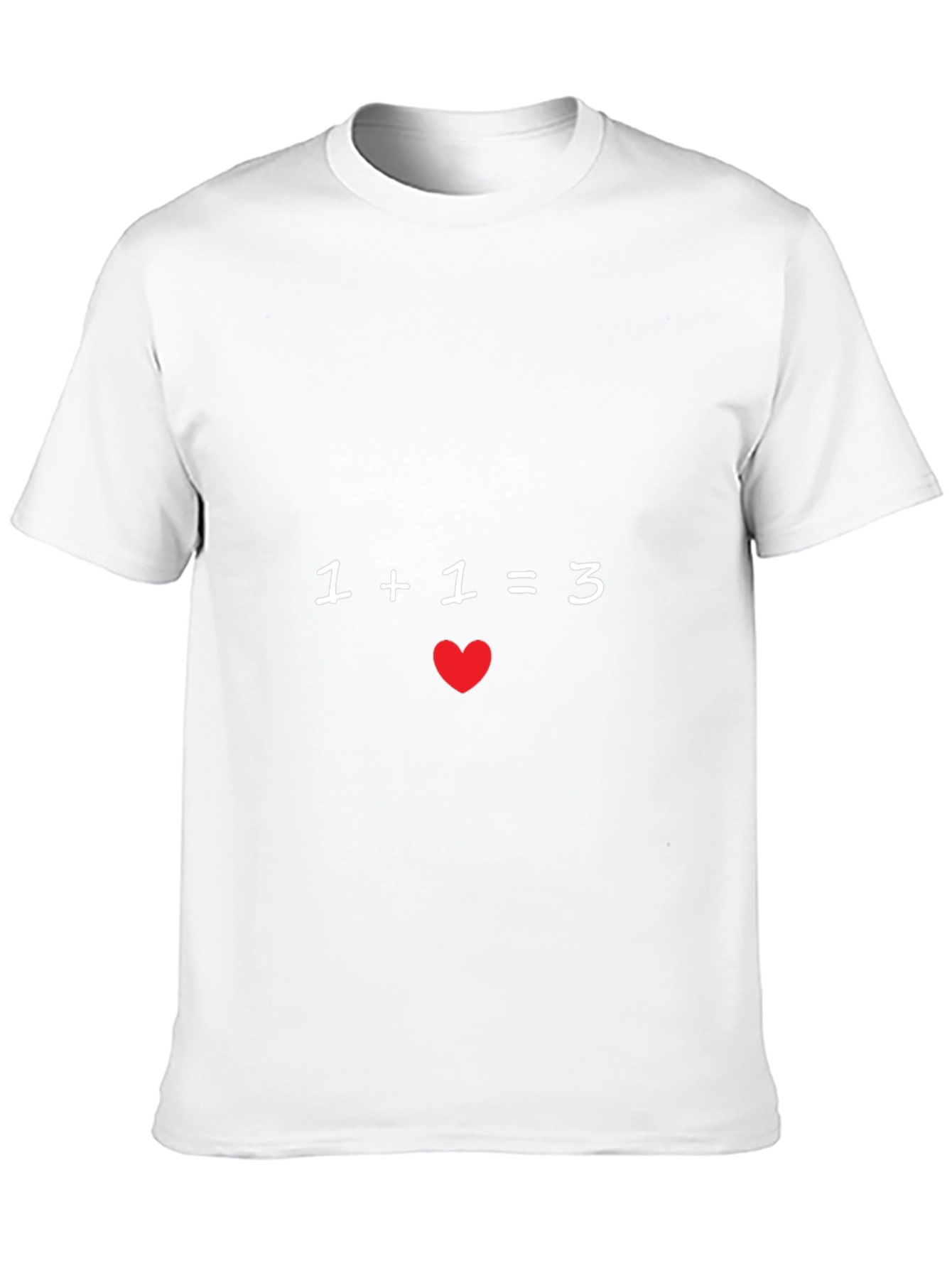 Pregnancy Announcement Tee - 1+1=3 Heart Graphic