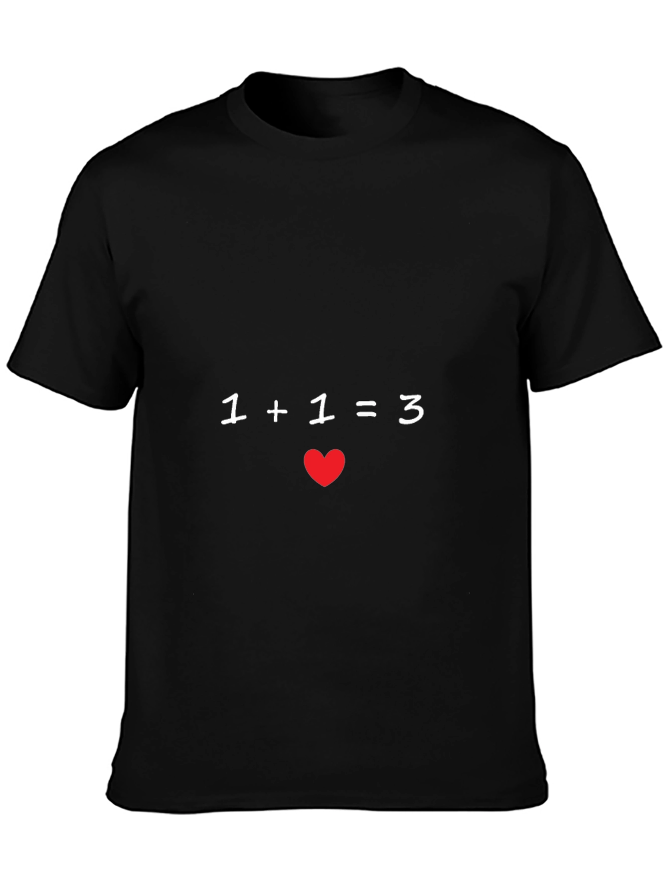 Pregnancy Announcement Tee - 1+1=3 Heart Graphic