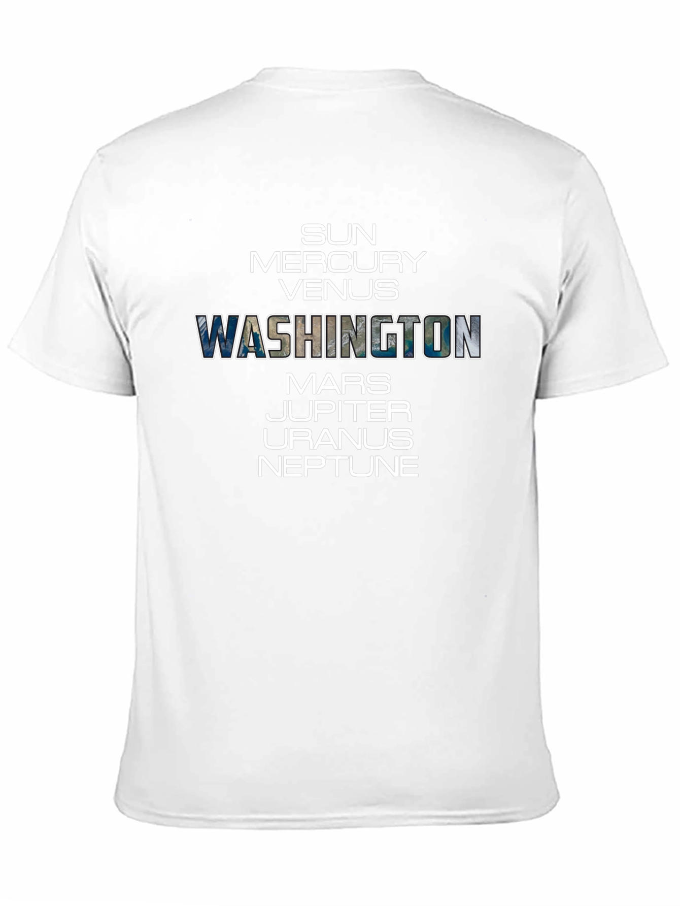 Washington Planets T-Shirt Unisex Black