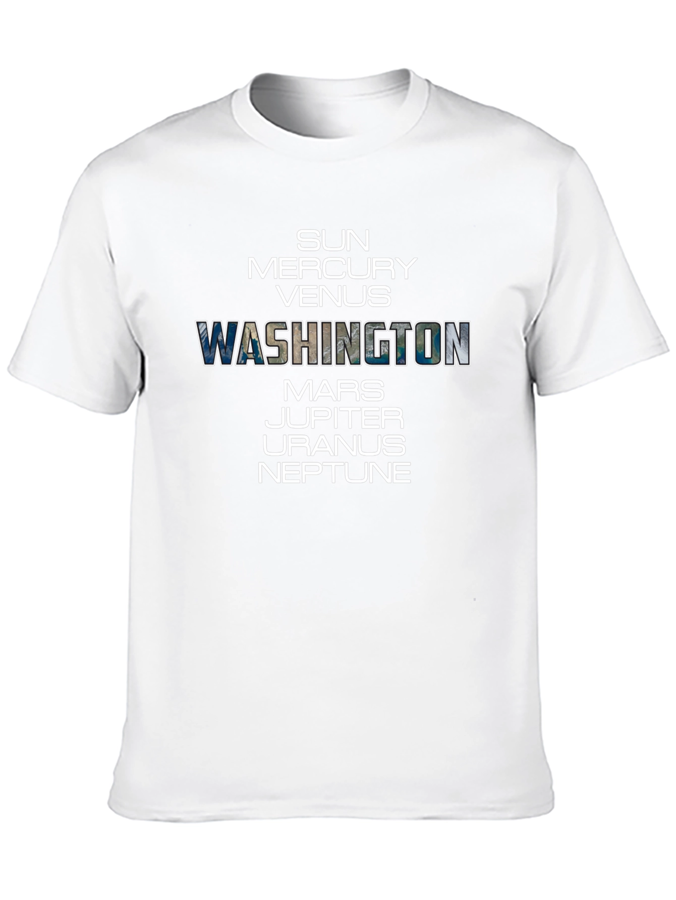 Washington Planets T-Shirt Unisex Black
