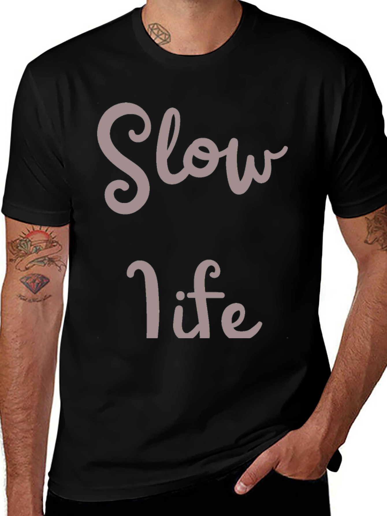 Slow Life Graphic Tee - Relaxed Style