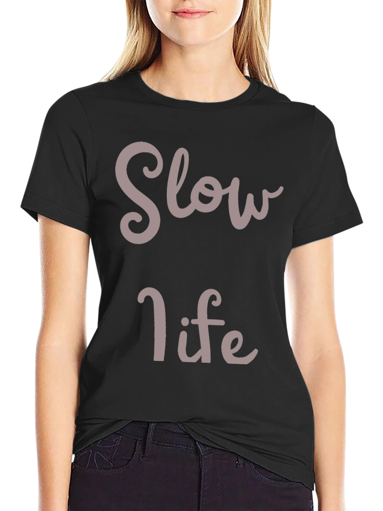Slow Life Graphic Tee - Relaxed Style