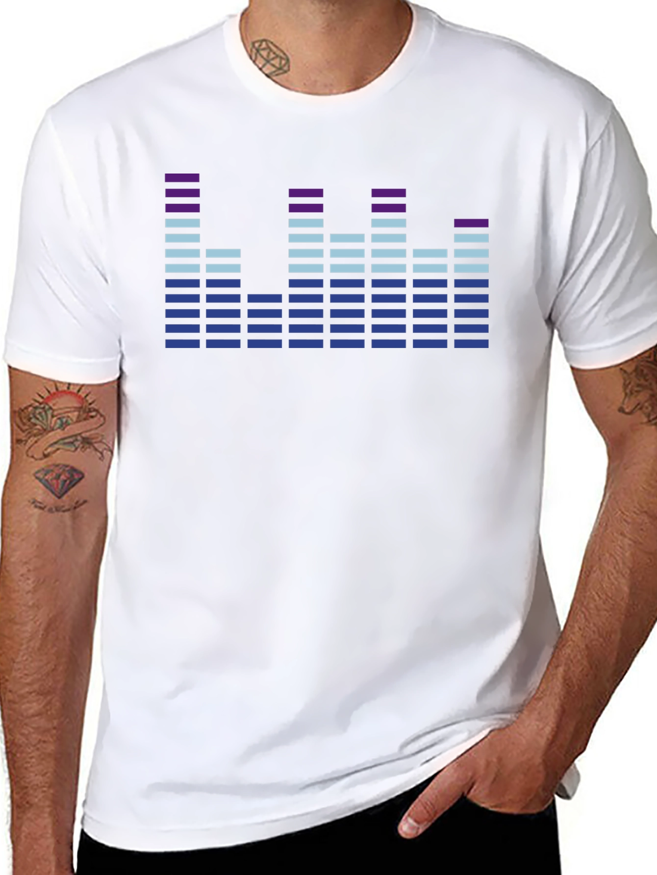 Sound Wave Graphic Tee - Modern Music Lover T-Shirt