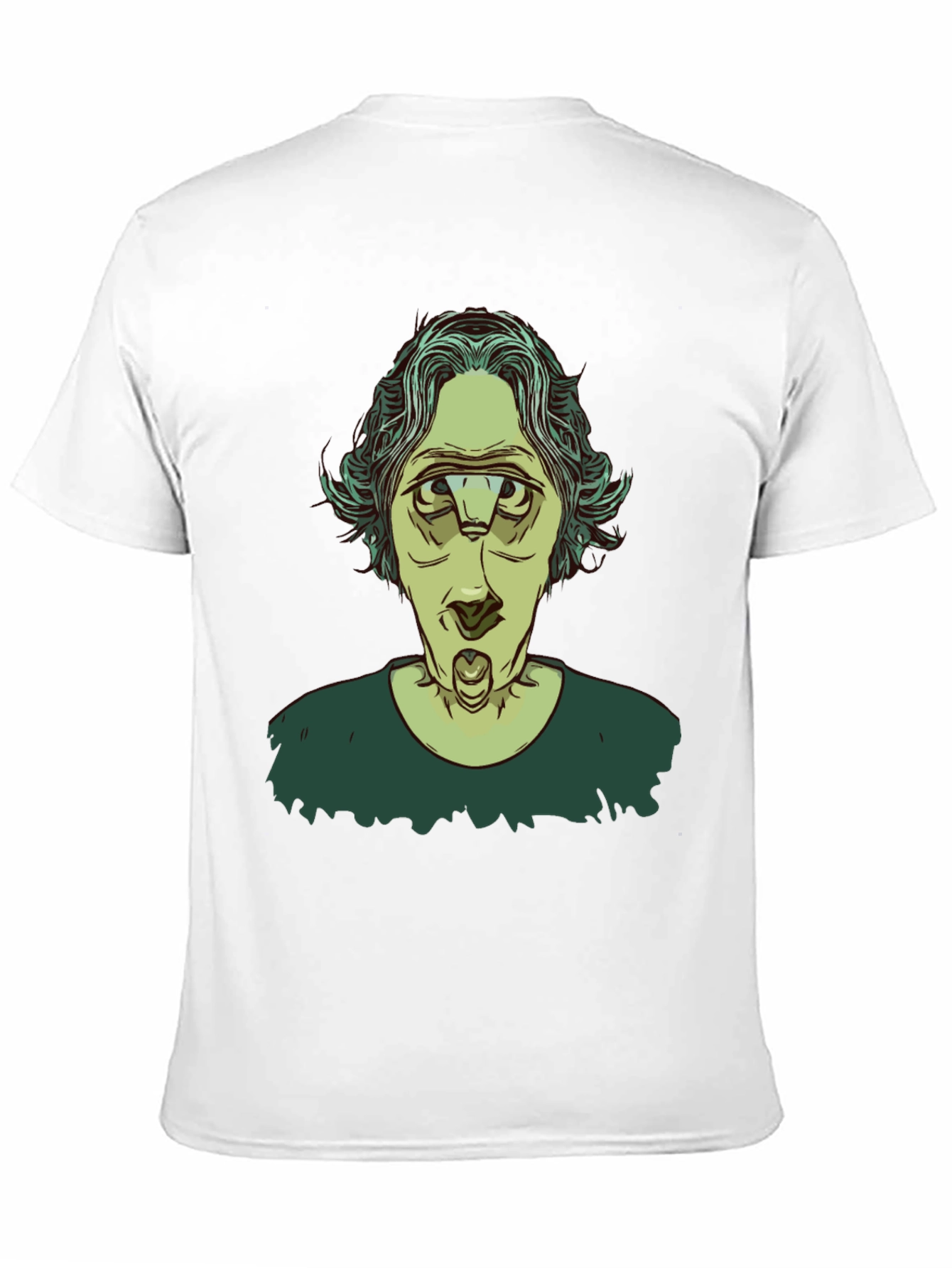 Unique Three-Eyed Character Black Graphic T-Shirt