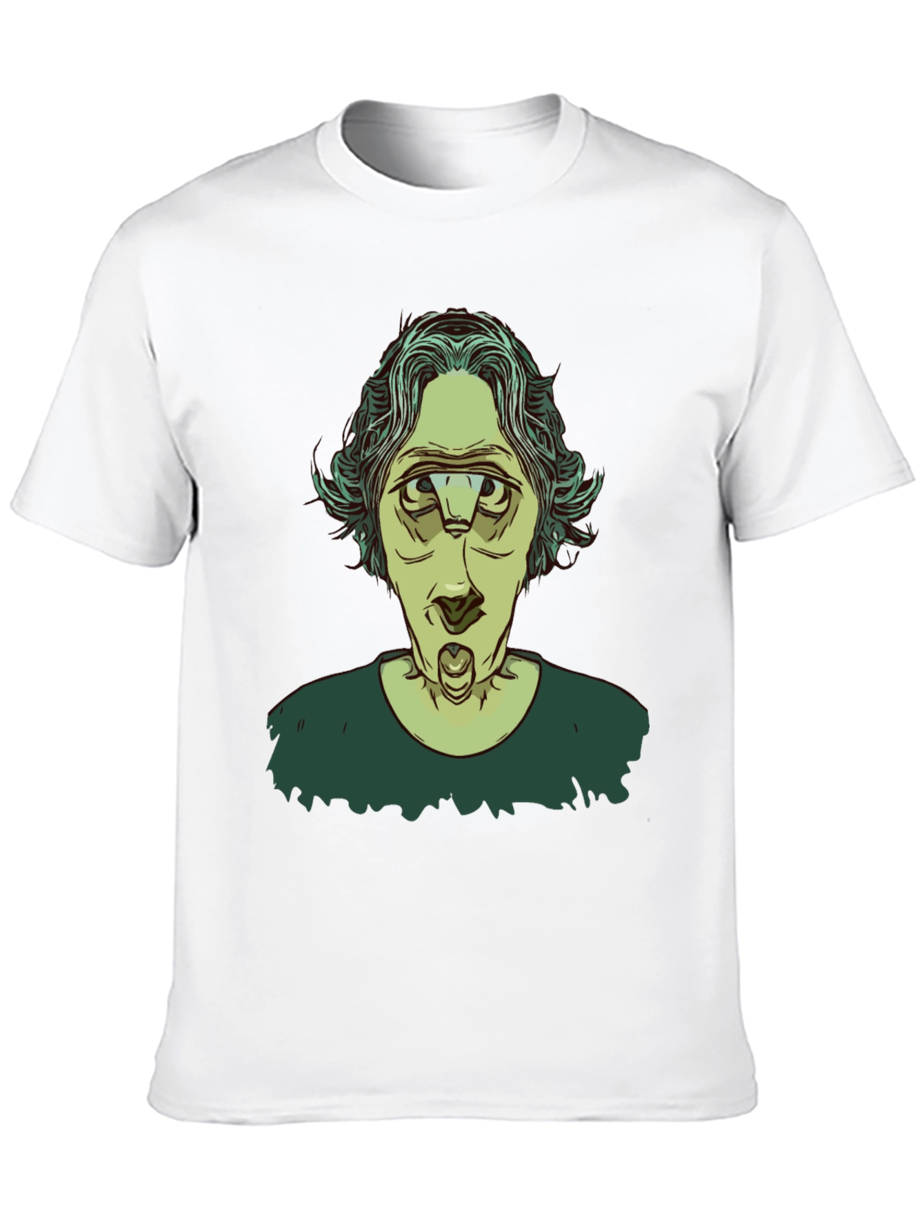 Unique Three-Eyed Character Black Graphic T-Shirt