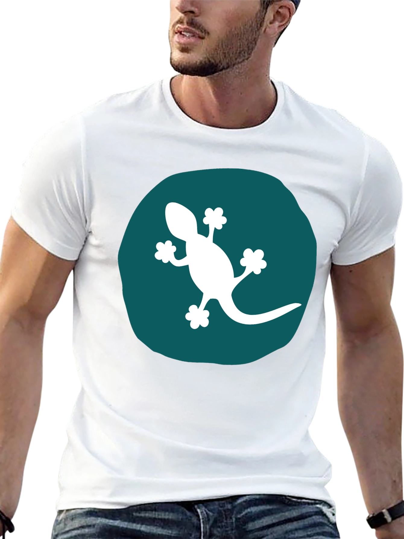 Gecko Graphic Tee - Modern Black T-Shirt