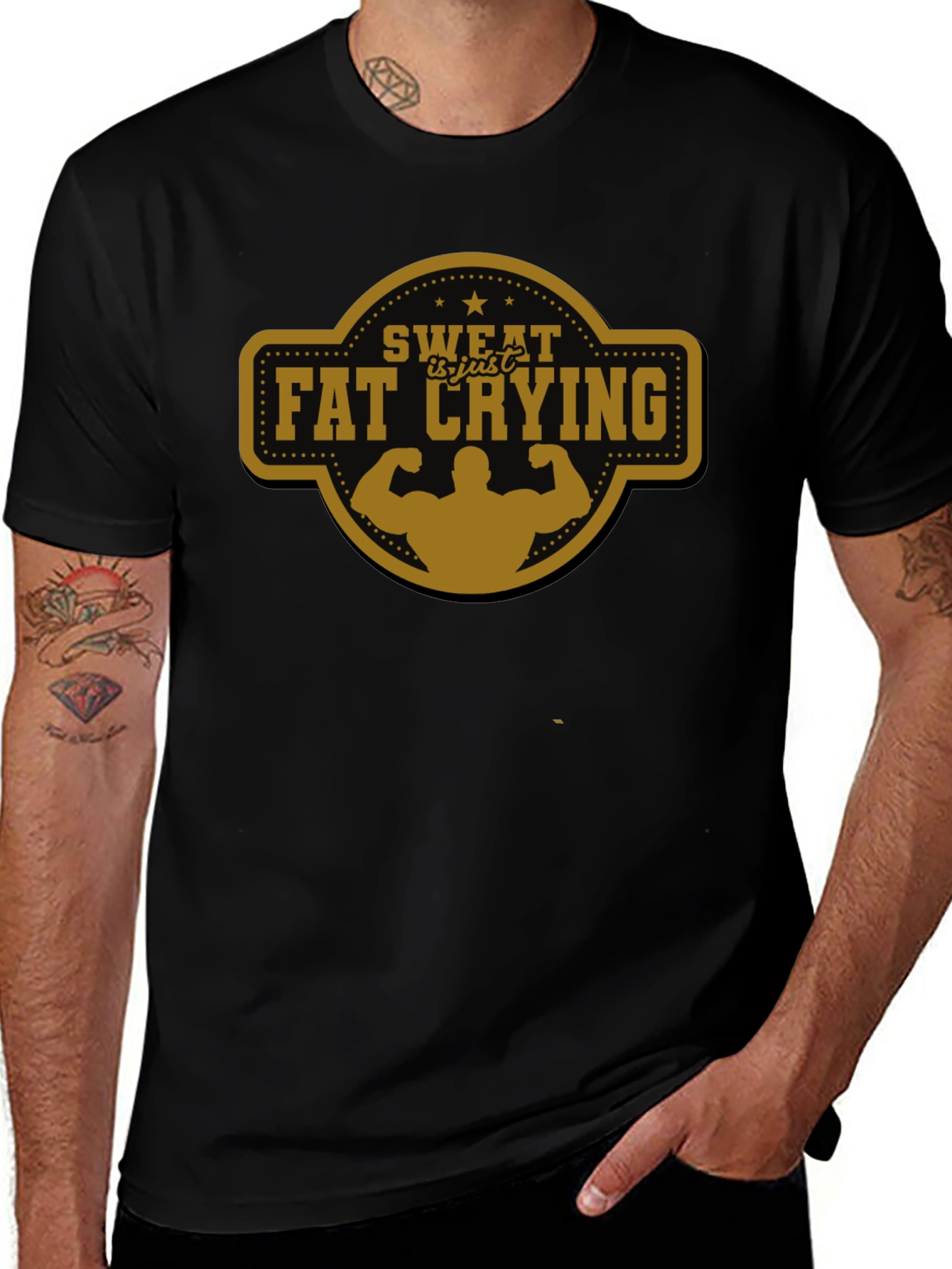 Sweat is Fat Crying Gym T-Shirt