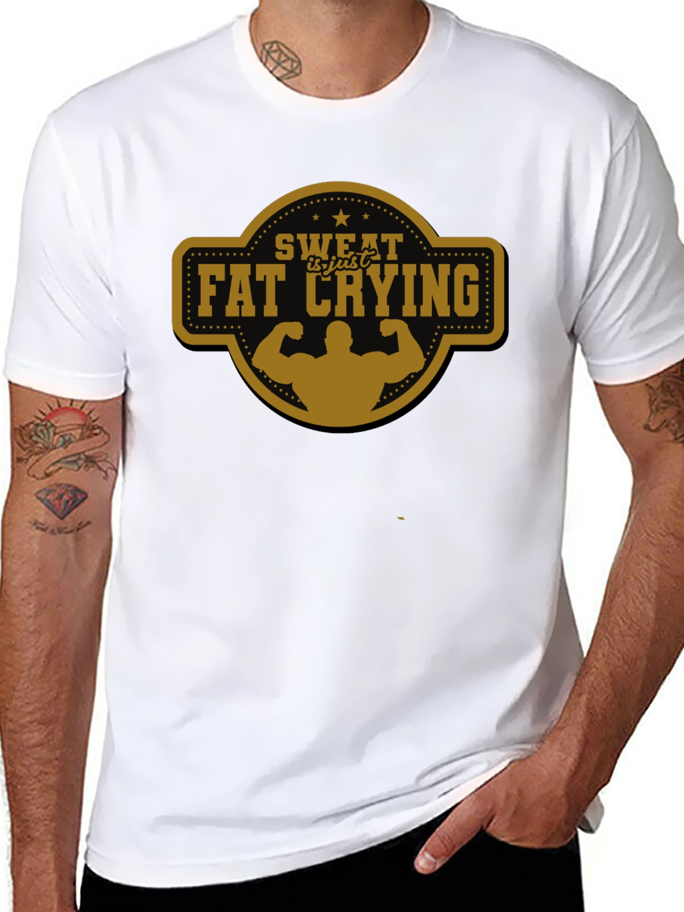 Sweat is Fat Crying Gym T-Shirt