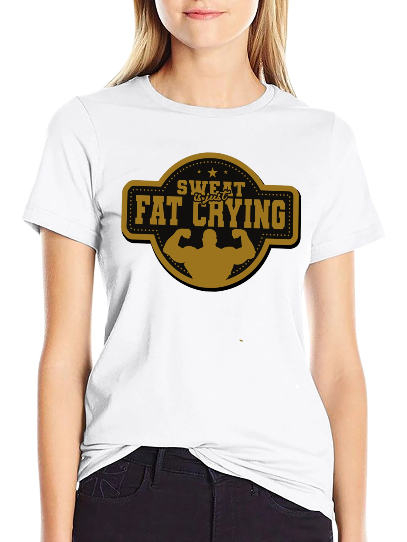 Sweat is Fat Crying Gym T-Shirt