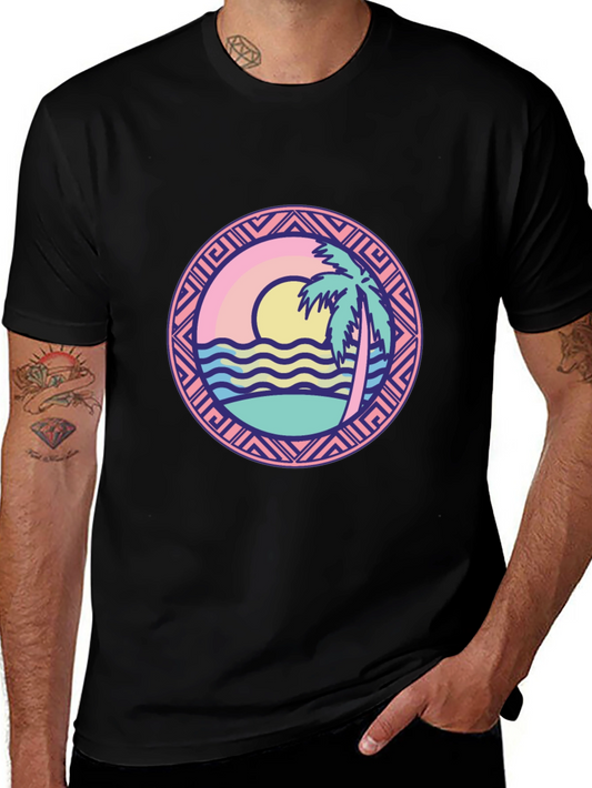 Tropical Beach Graphic T-Shirt - Vacation Vibes