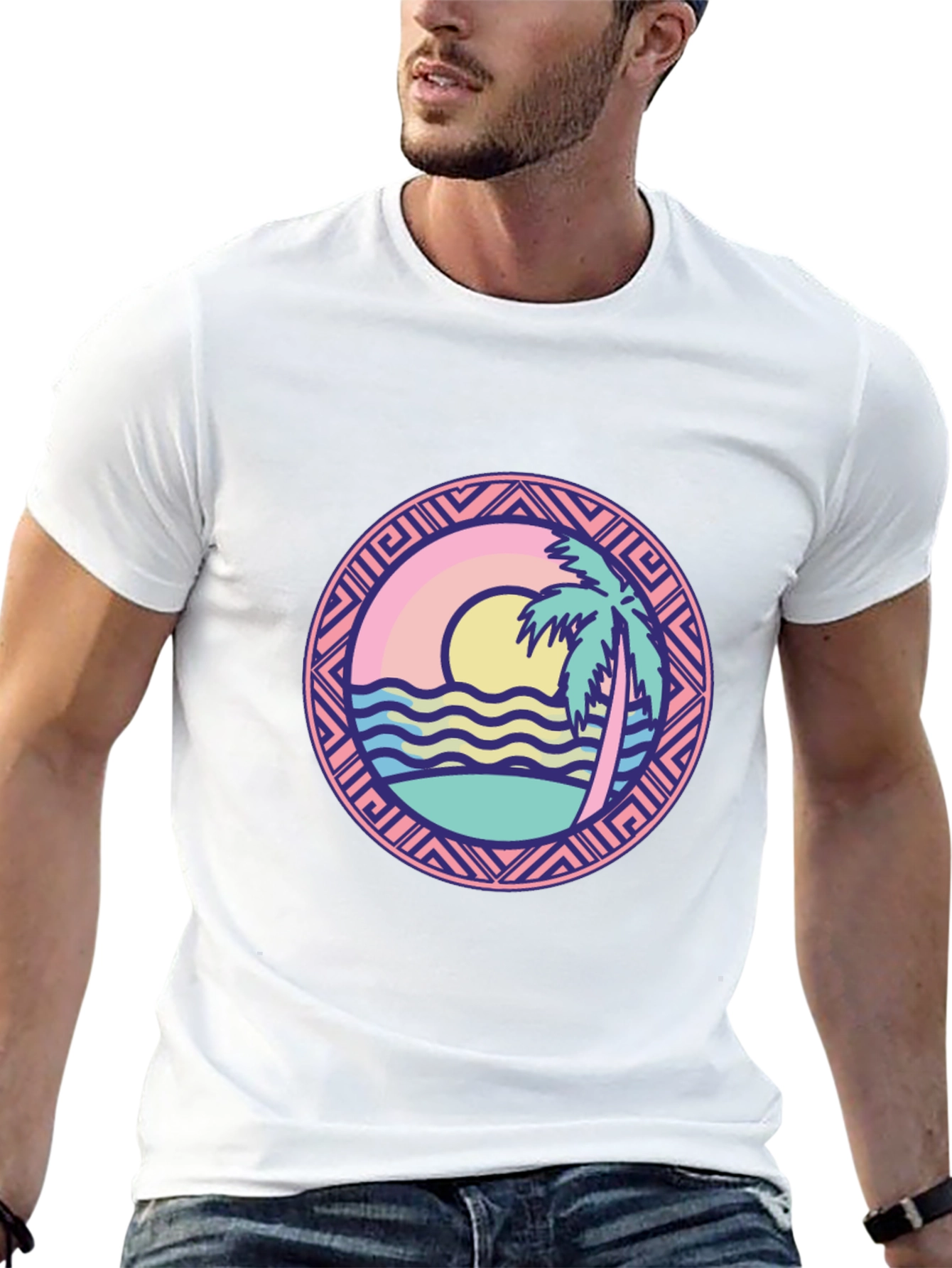 Tropical Beach Graphic T-Shirt - Vacation Vibes