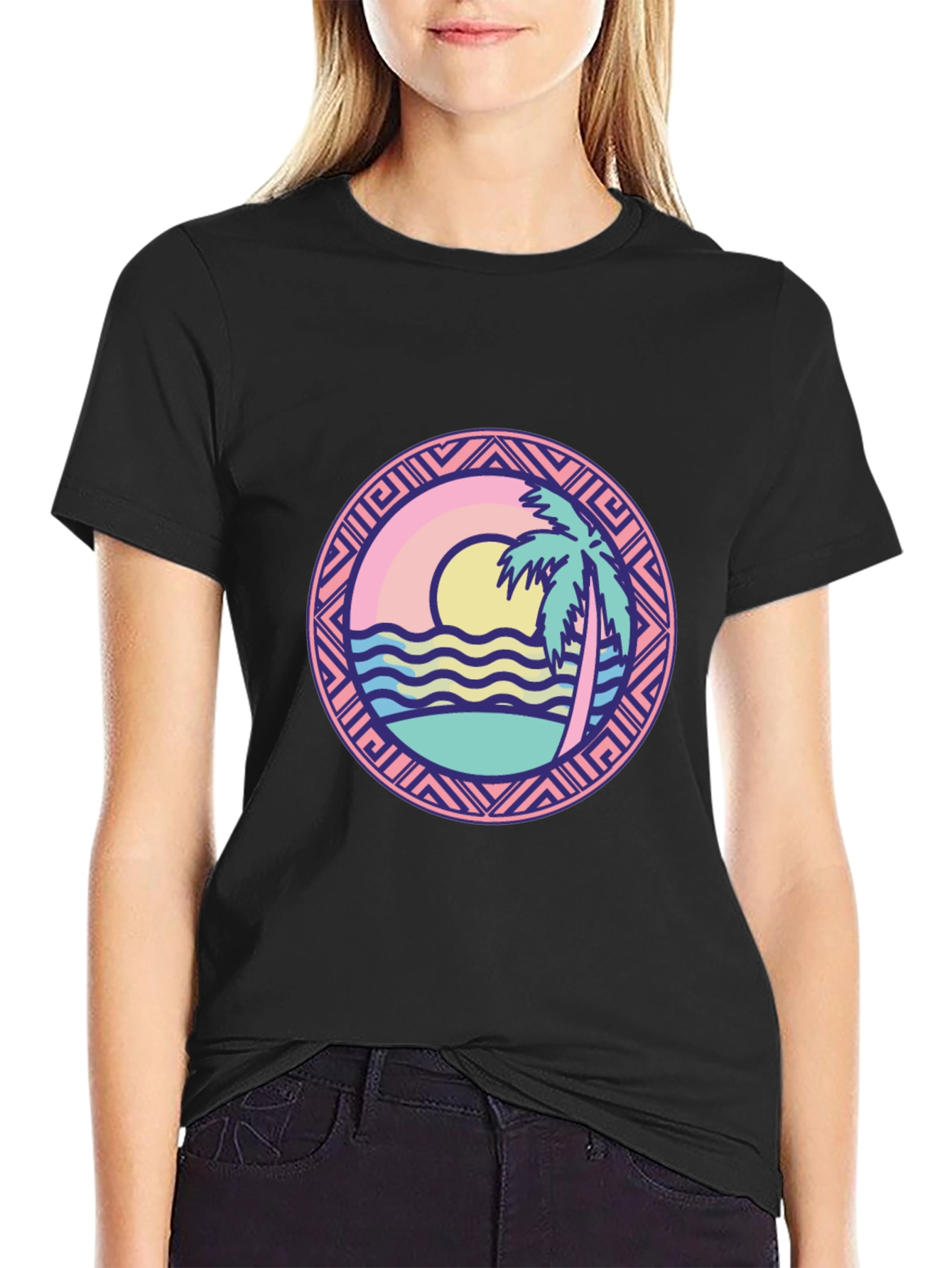 Tropical Beach Graphic T-Shirt - Vacation Vibes