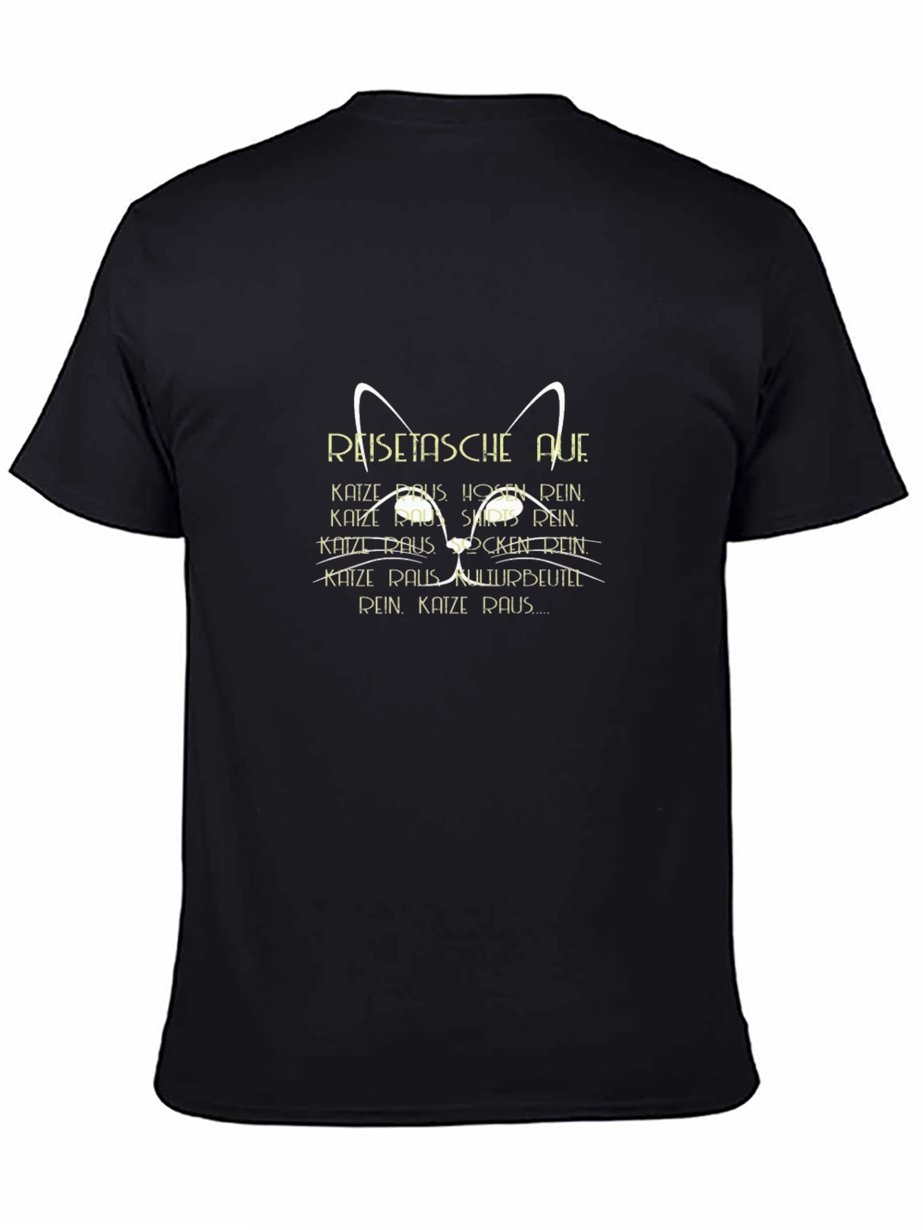 Cat Lover Tee - Reise Taschen Aue Black T-Shirt