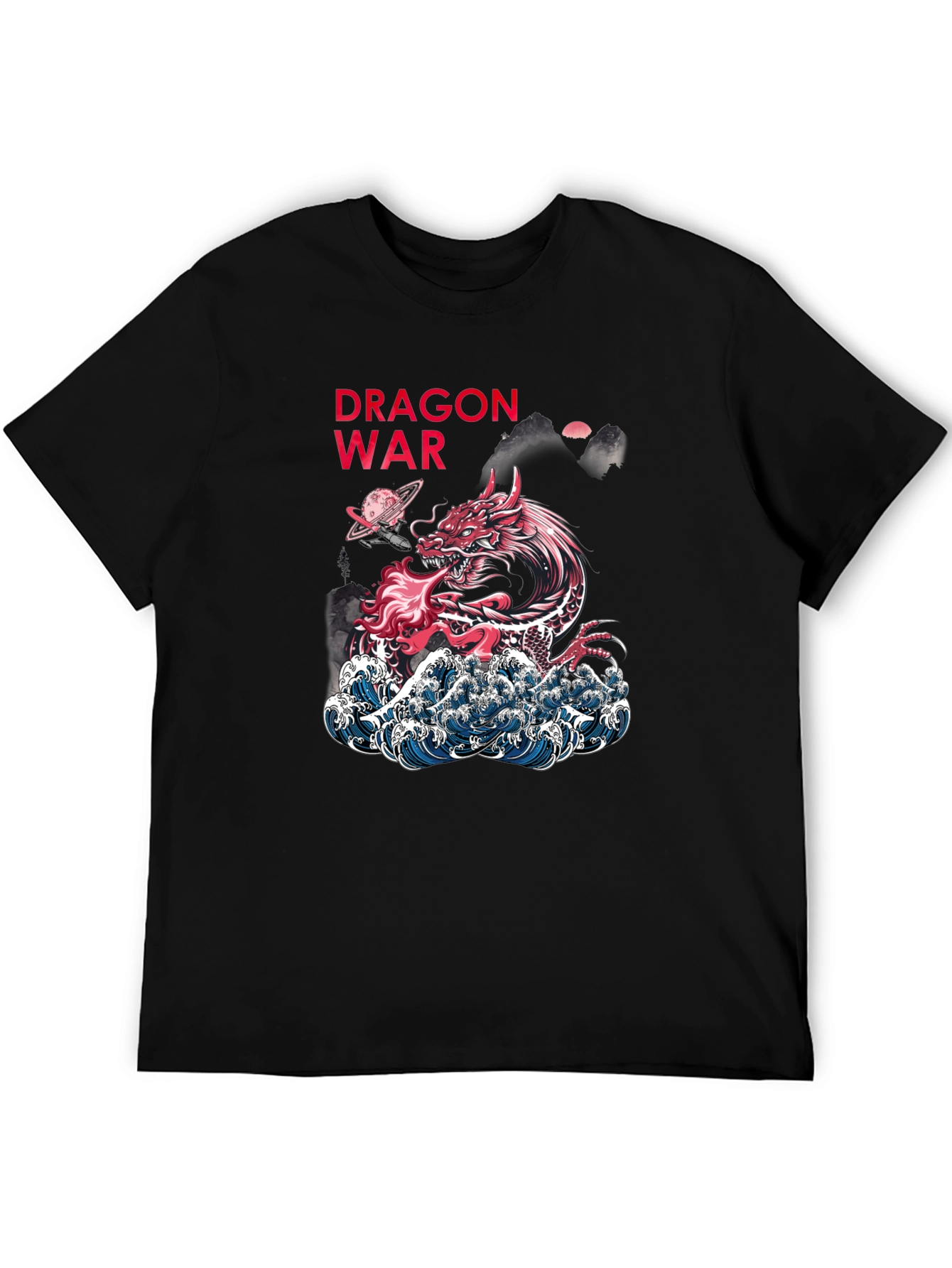 Dragon War Graphic Tee - Unique Artistic Design