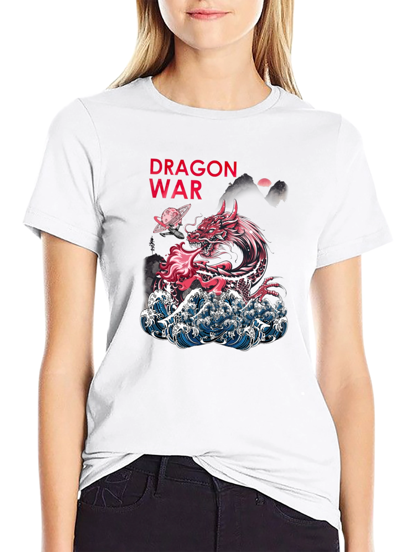 Dragon War Graphic Tee - Unique Artistic Design