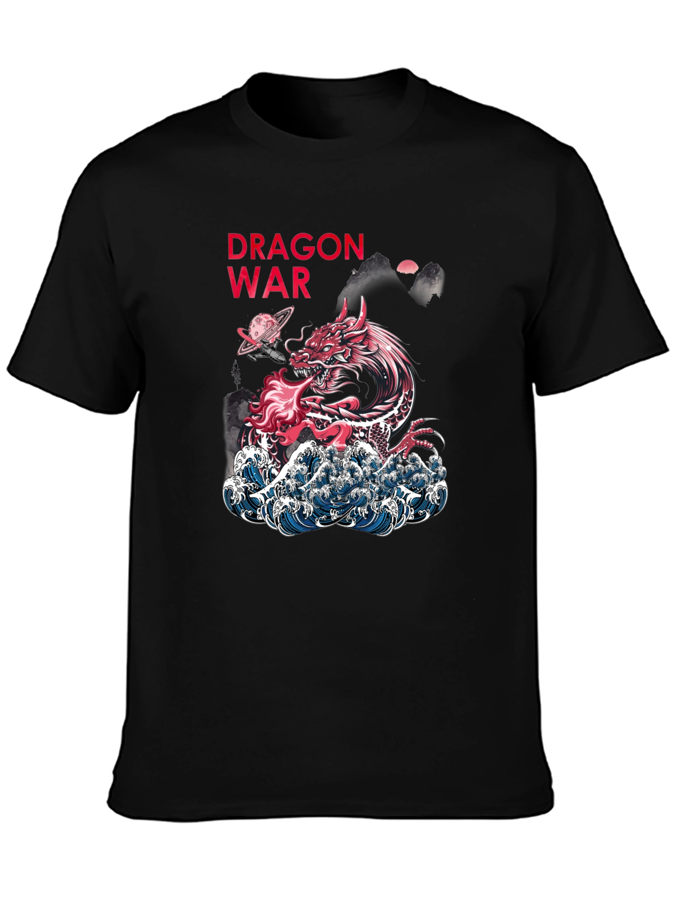 Dragon War Graphic Tee - Unique Artistic Design