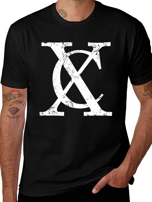 Vintage Style XC Graphic Print Black T-Shirt