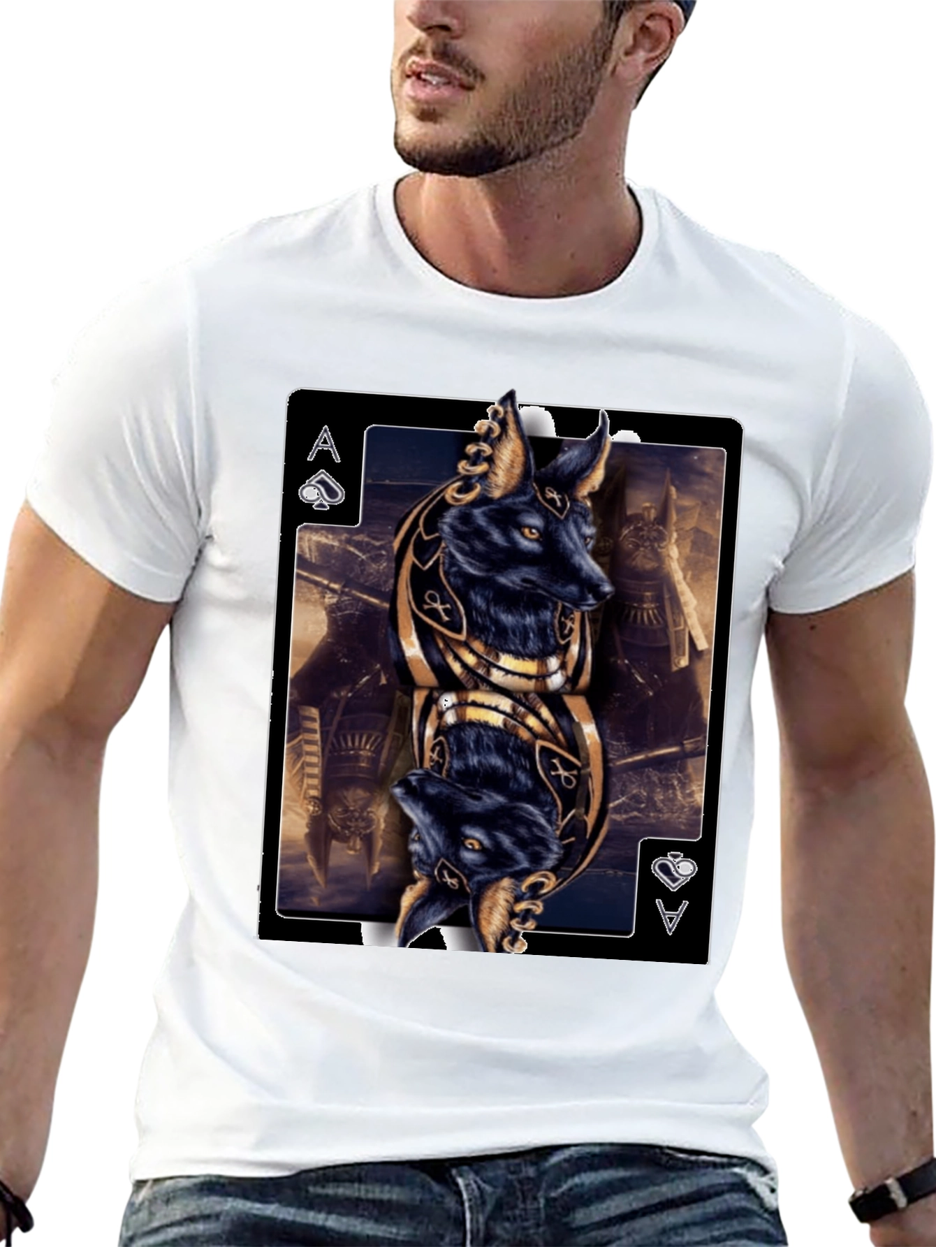 Anubis Ace of Spades Graphic T-Shirt