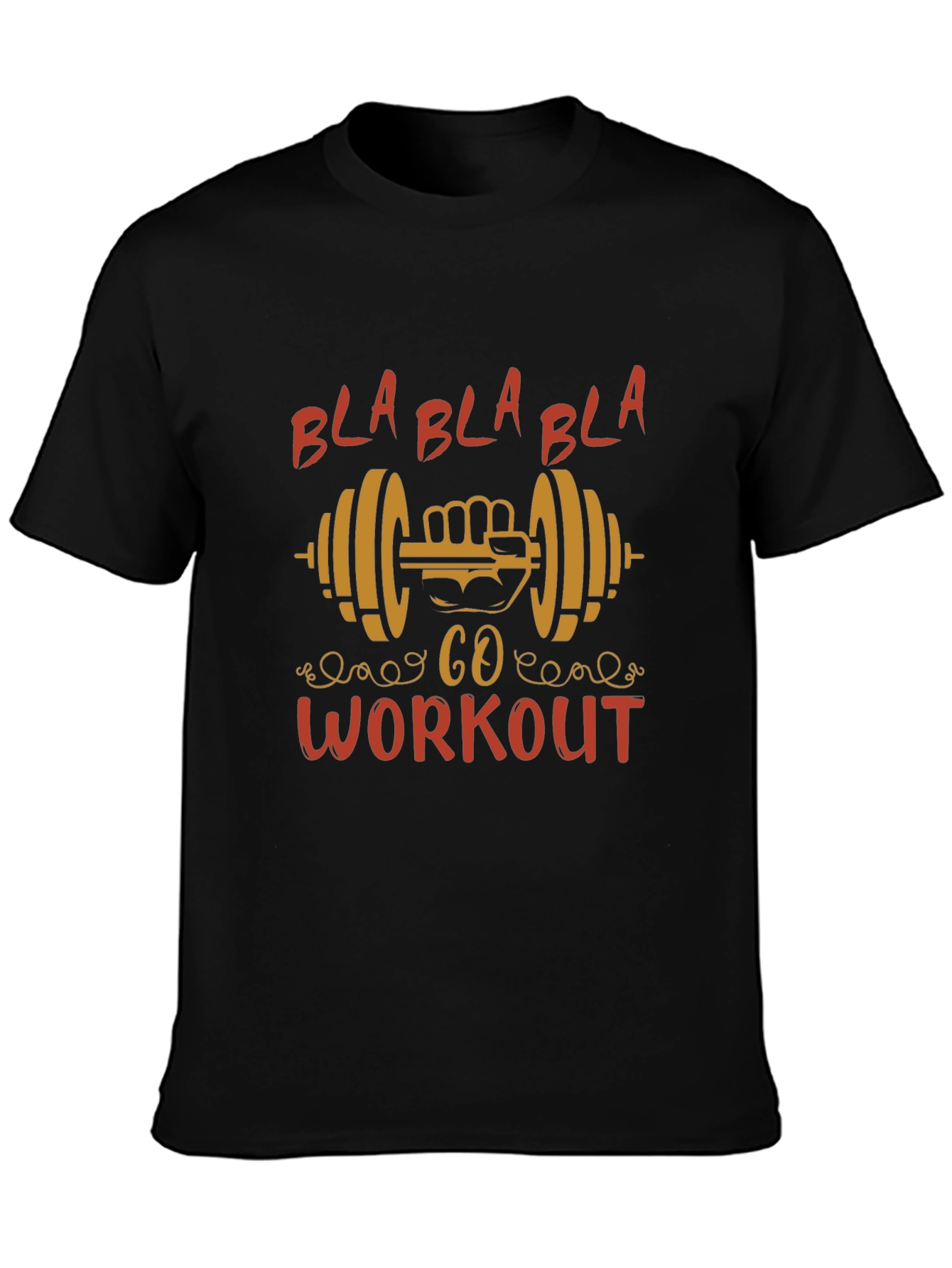 Workout Motivation Black Graphic Tee