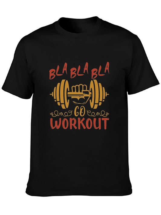 Workout Motivation Black Graphic Tee
