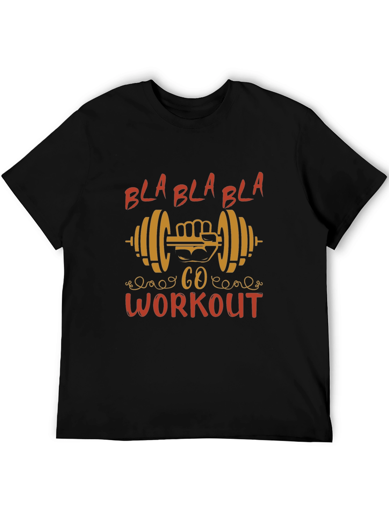 Workout Motivation Black Graphic Tee