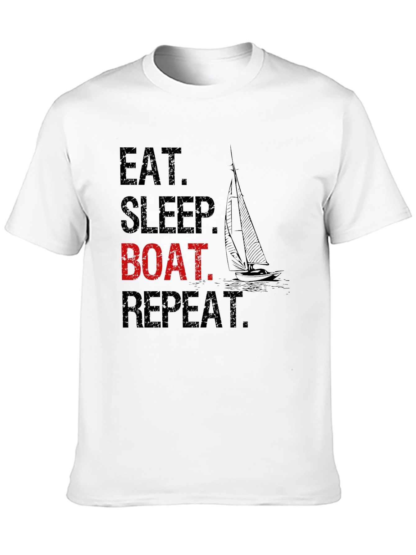 Eat Sleep Boat Repeat T-Shirt - Boating Lifestyle Tee