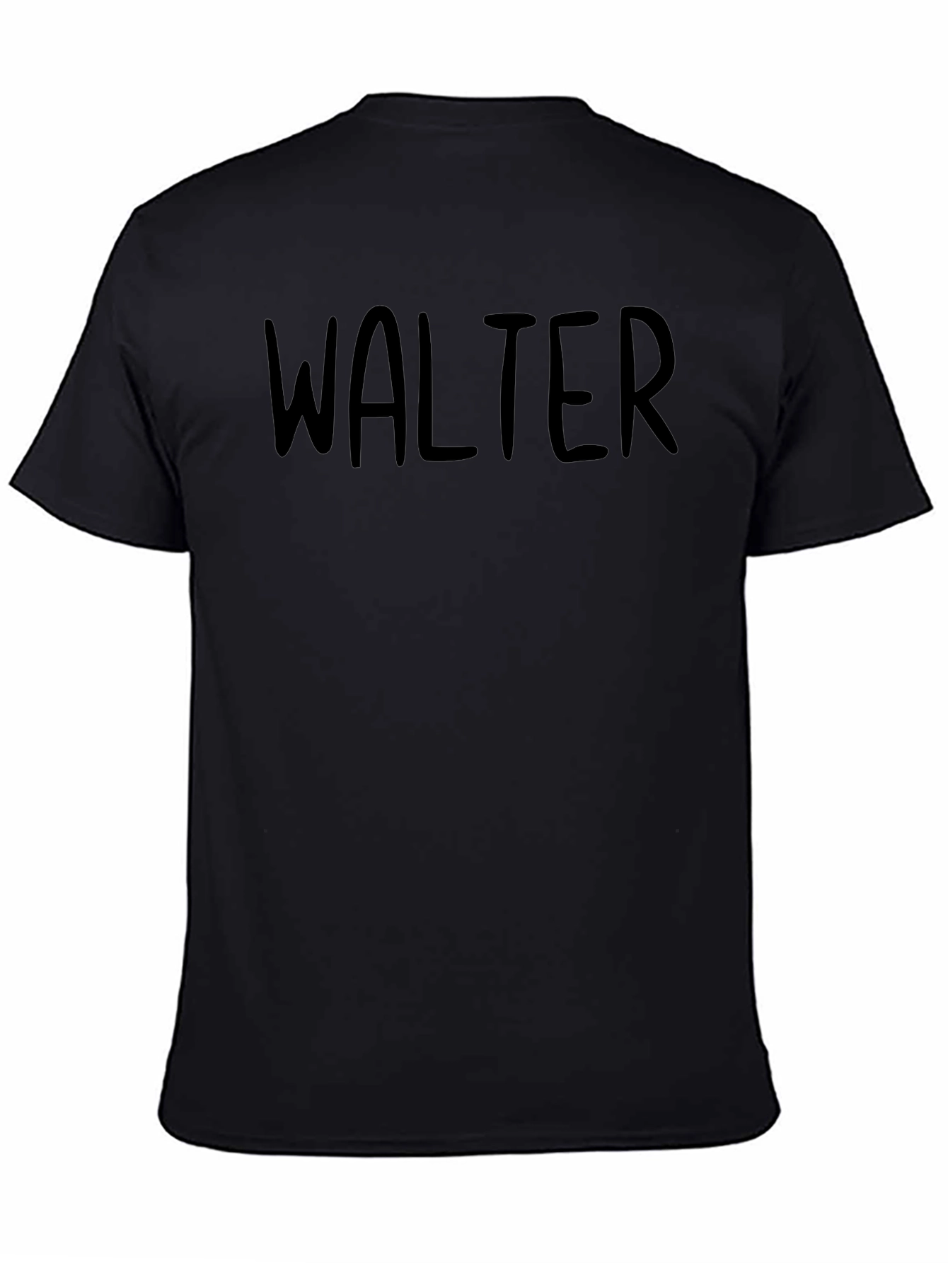 Walter Tee - Classic Black Cotton T-Shirt