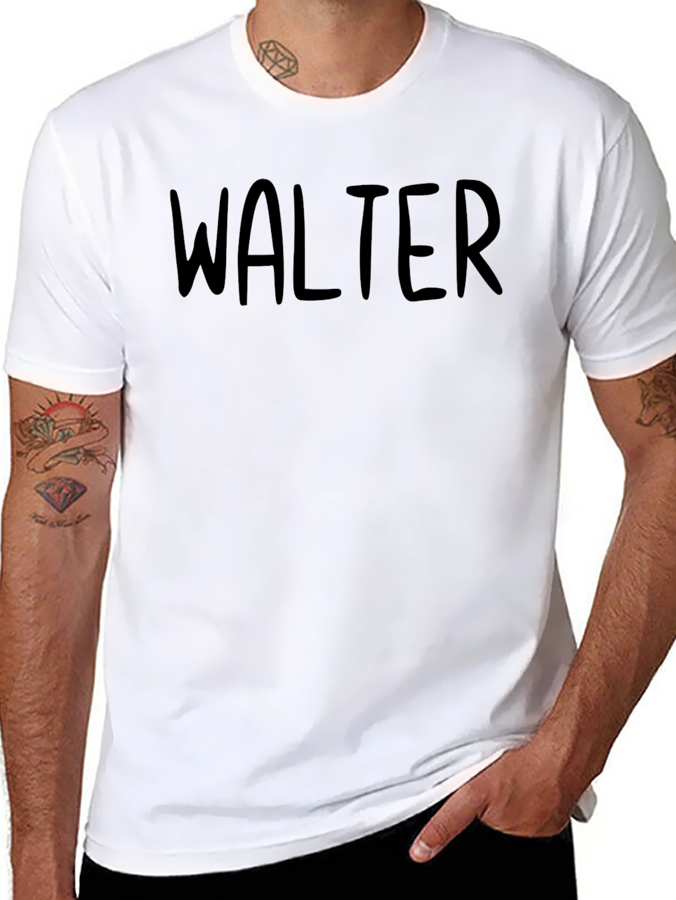 Walter Tee - Classic Black Cotton T-Shirt
