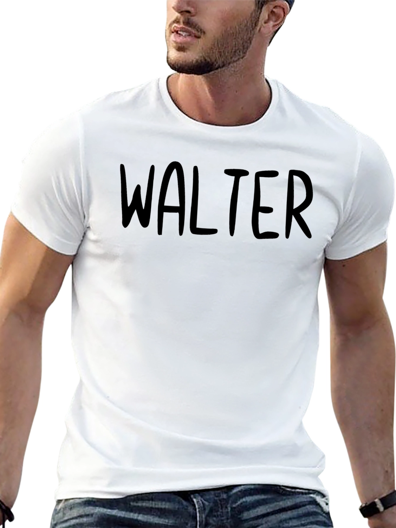 Walter Tee - Classic Black Cotton T-Shirt