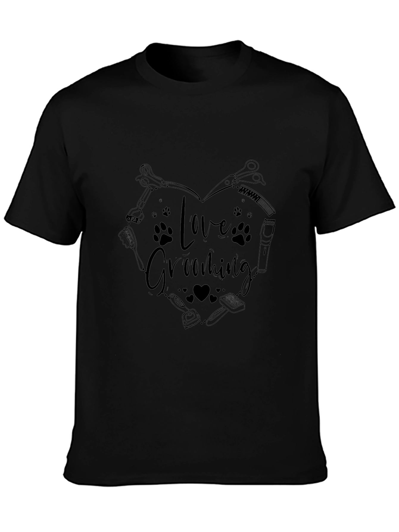 Love Grooming Graphic Tee - Stylish Pet Groomer Shirt