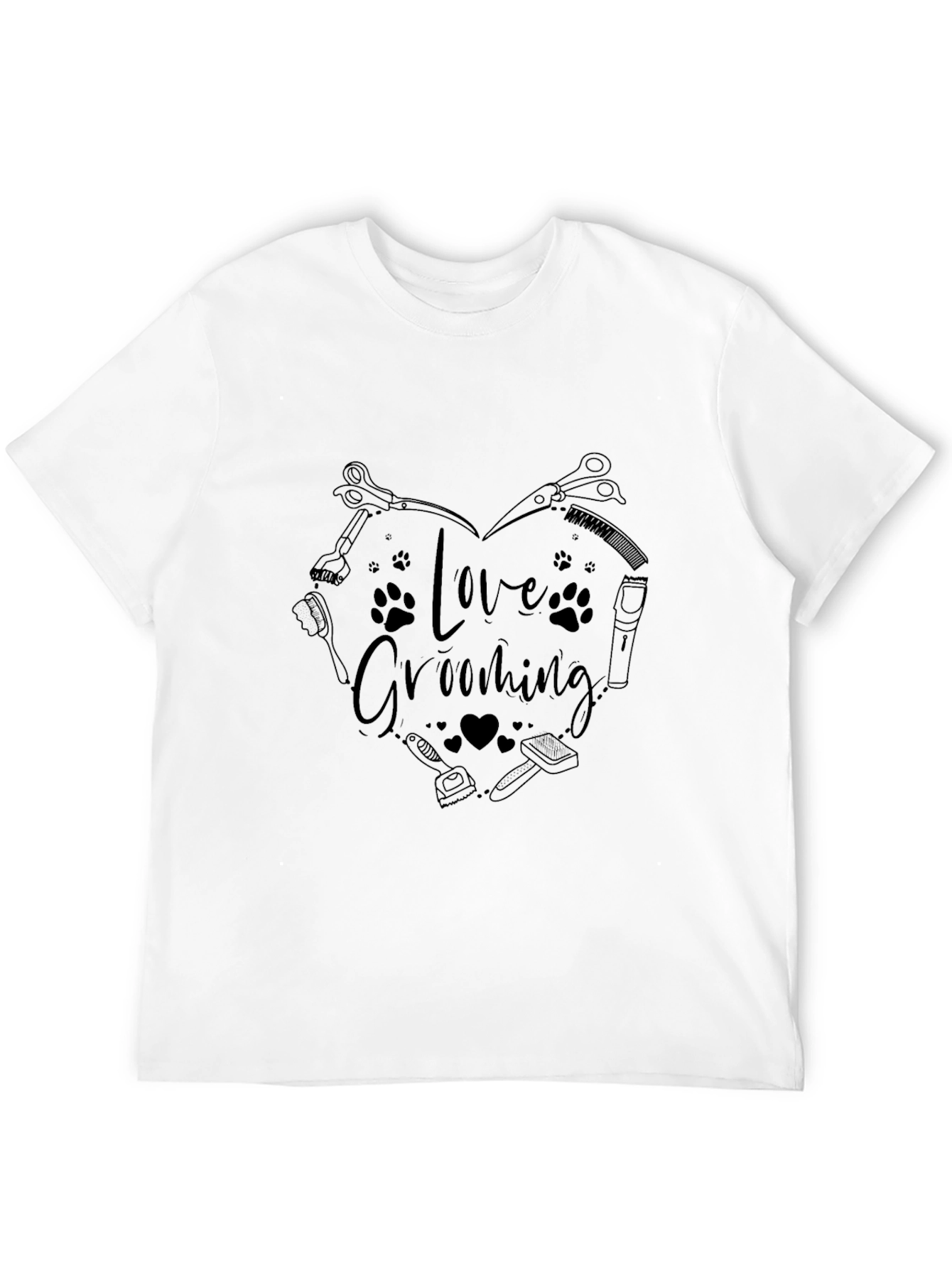 Love Grooming Graphic Tee - Stylish Pet Groomer Shirt