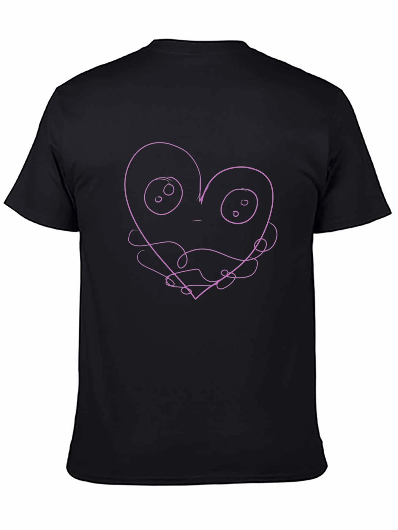 Abstract Heart Graphic Tee - Black Unisex Shirt