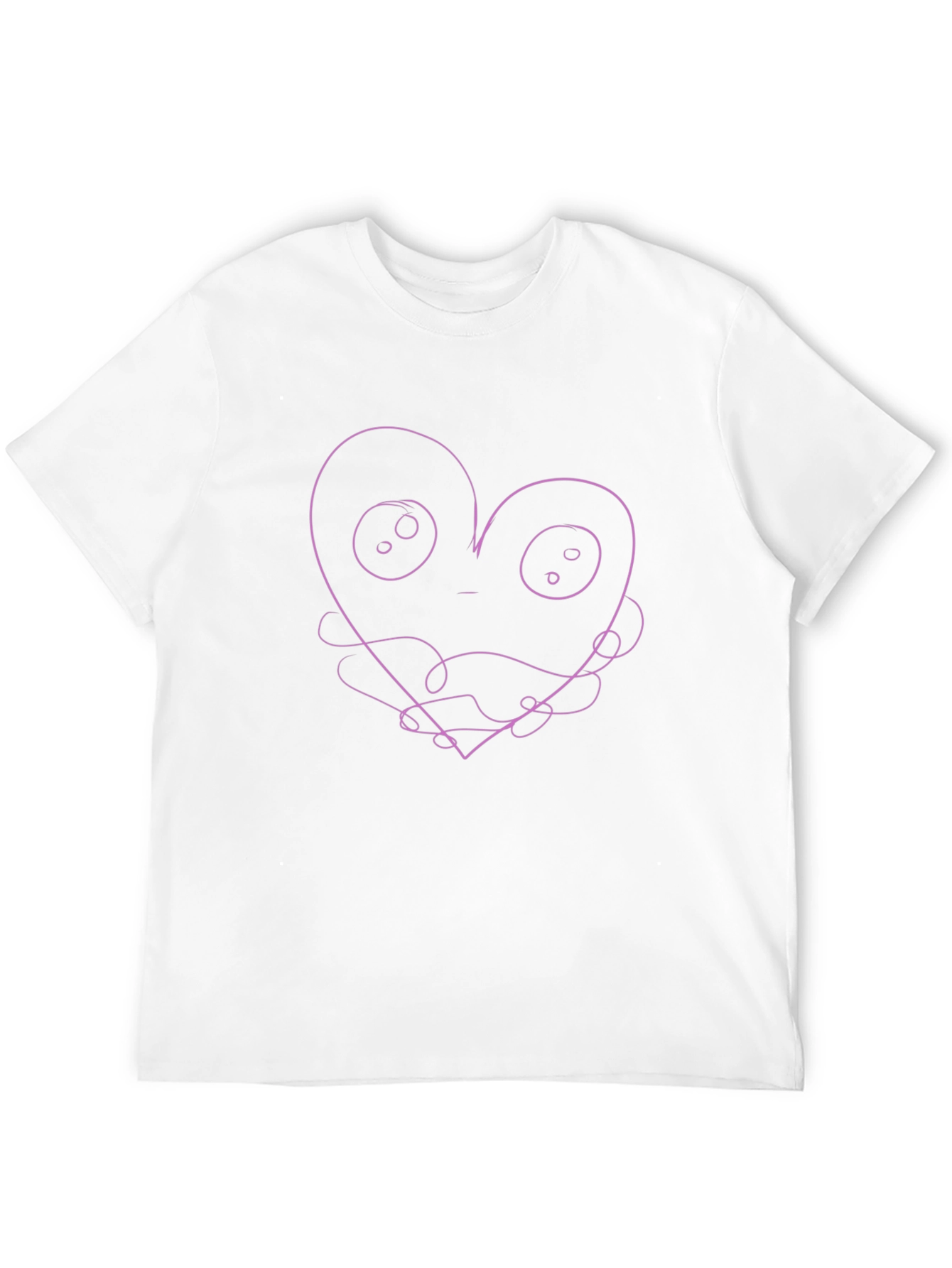 Abstract Heart Graphic Tee - Black Unisex Shirt