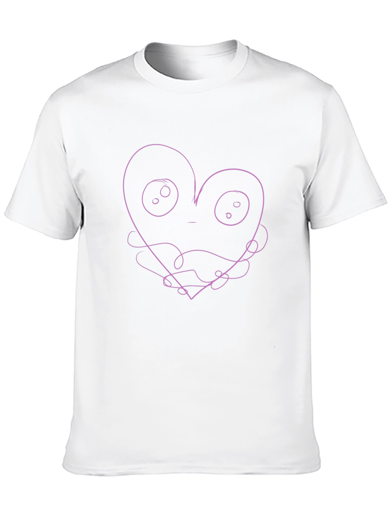 Abstract Heart Graphic Tee - Black Unisex Shirt