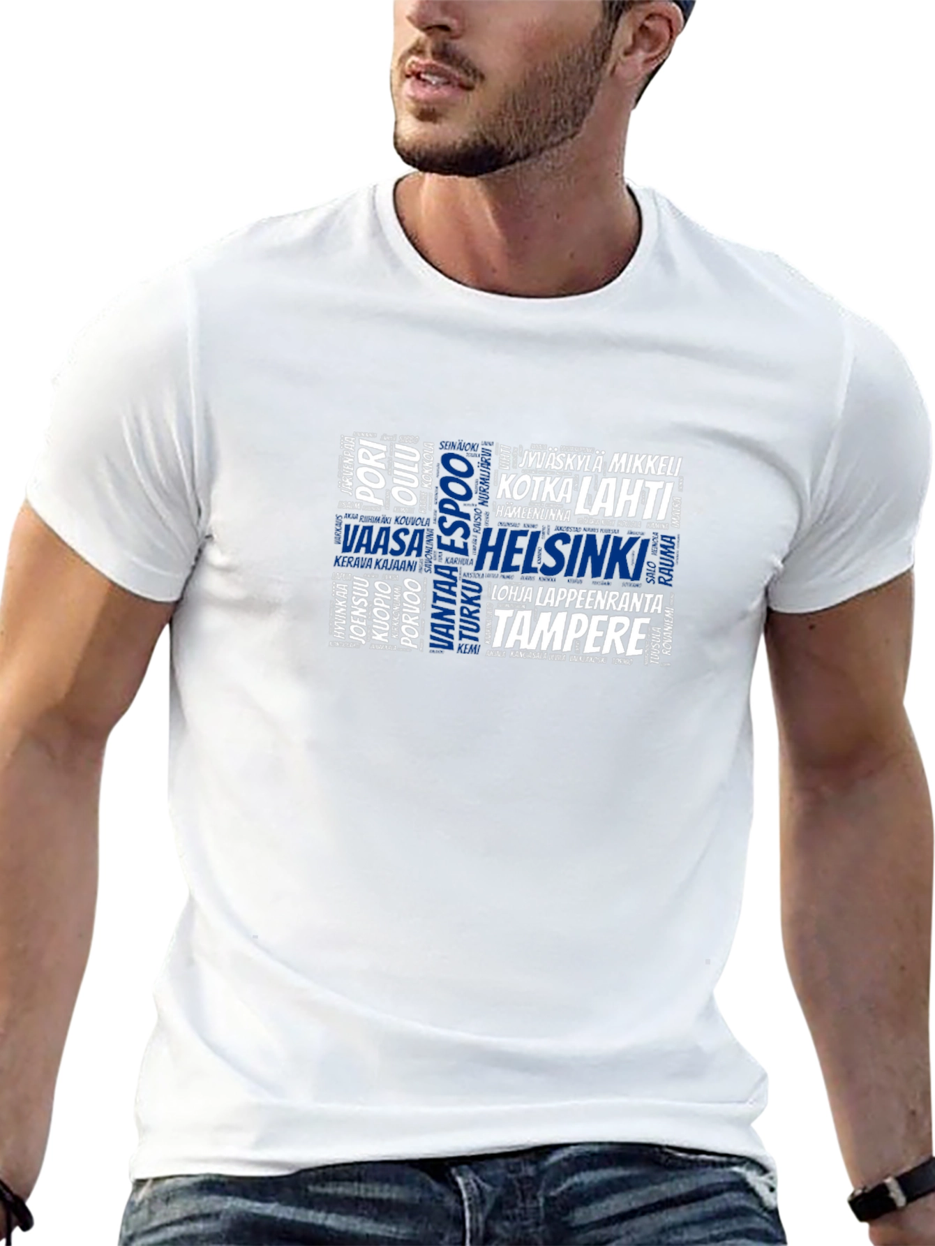 Finnish Cities Word Cloud T-Shirt