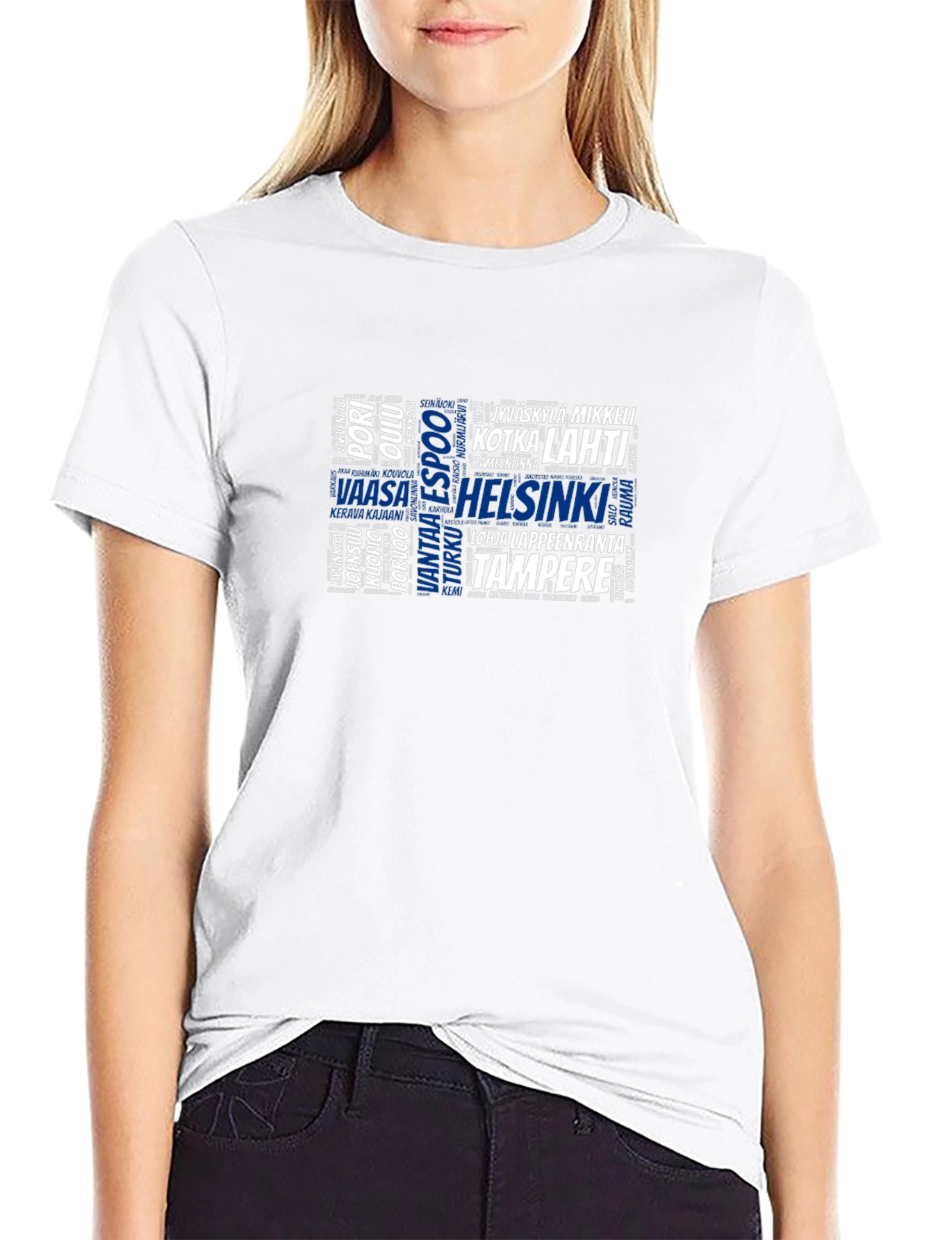 Finnish Cities Word Cloud T-Shirt