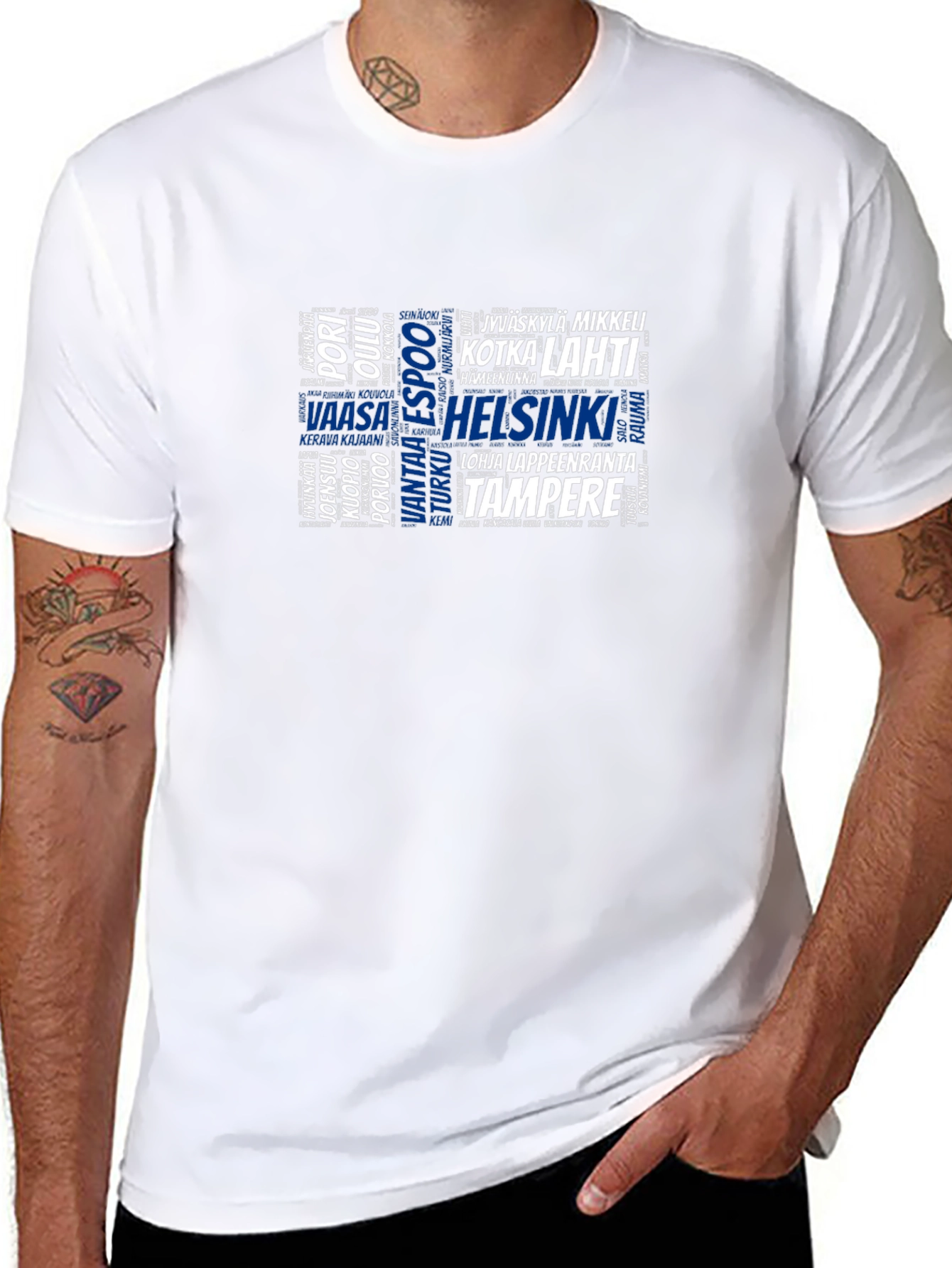 Finnish Cities Word Cloud T-Shirt