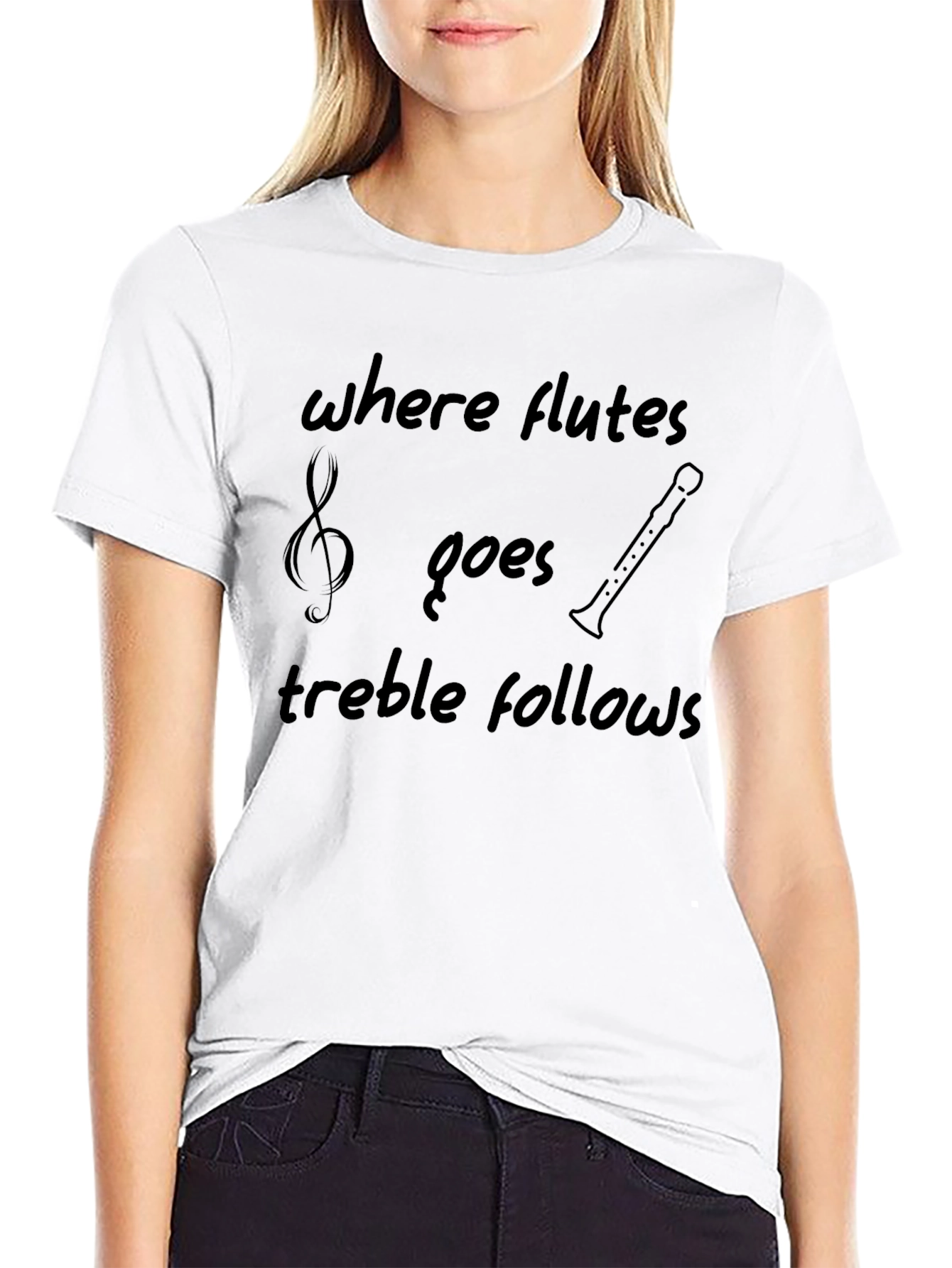 Where Flutes Go Treble Follows Graphic Tee
