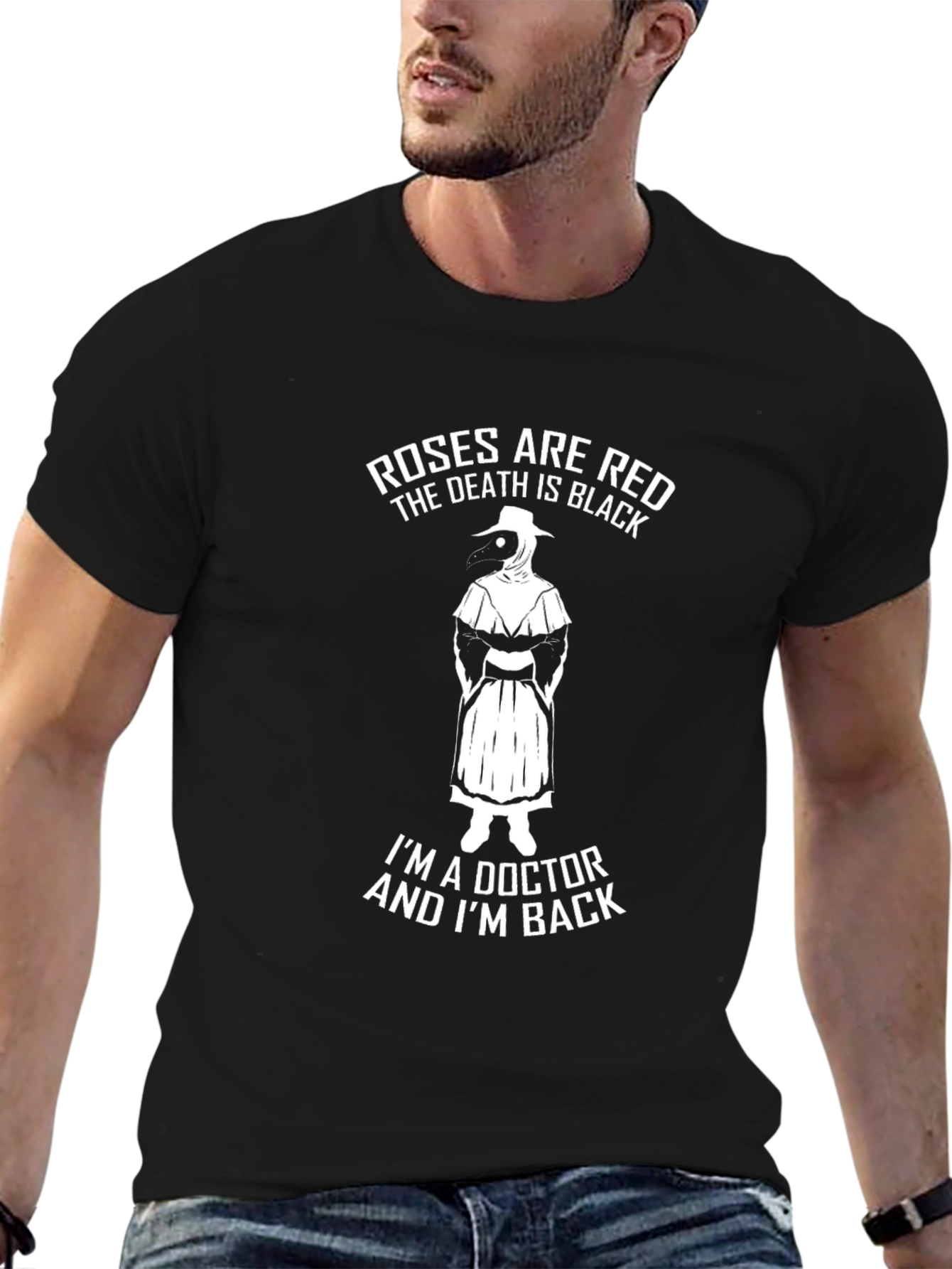 Roses are Red Plague Doctor Graphic T-Shirt