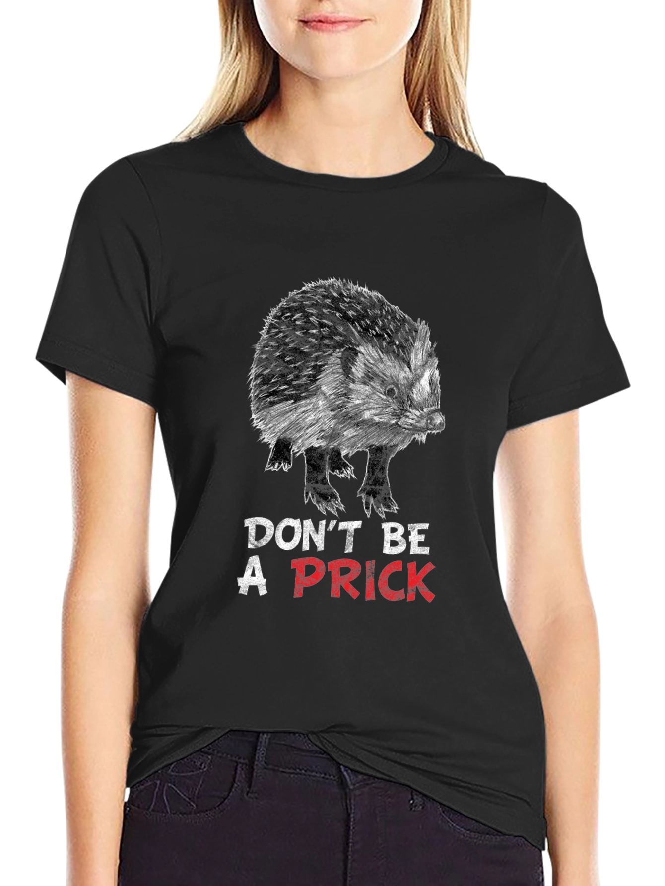 Dont Be A Prick Hedgehog Graphic Tee