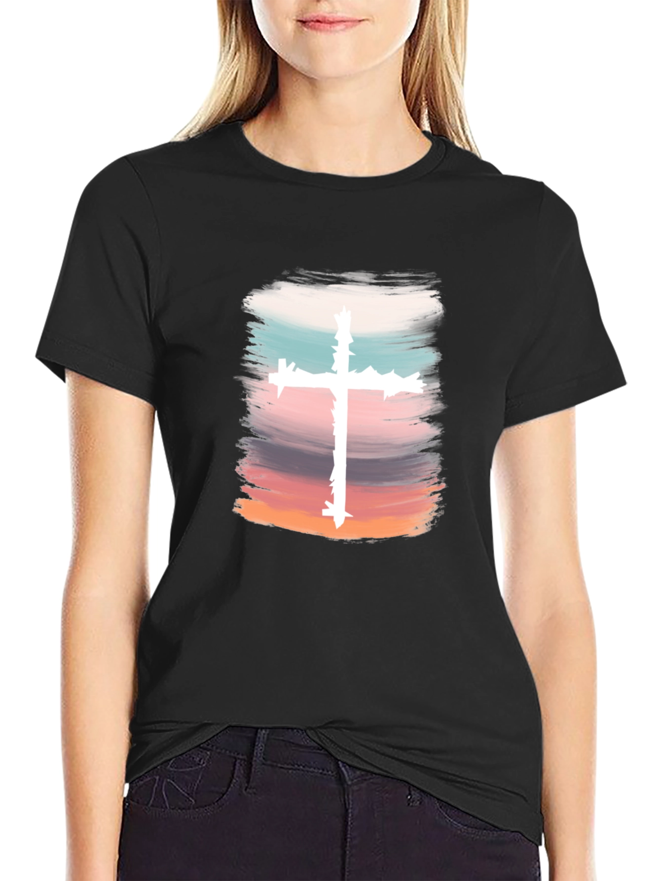 Christian Cross Graphic Tee - Stylish Faith Apparel