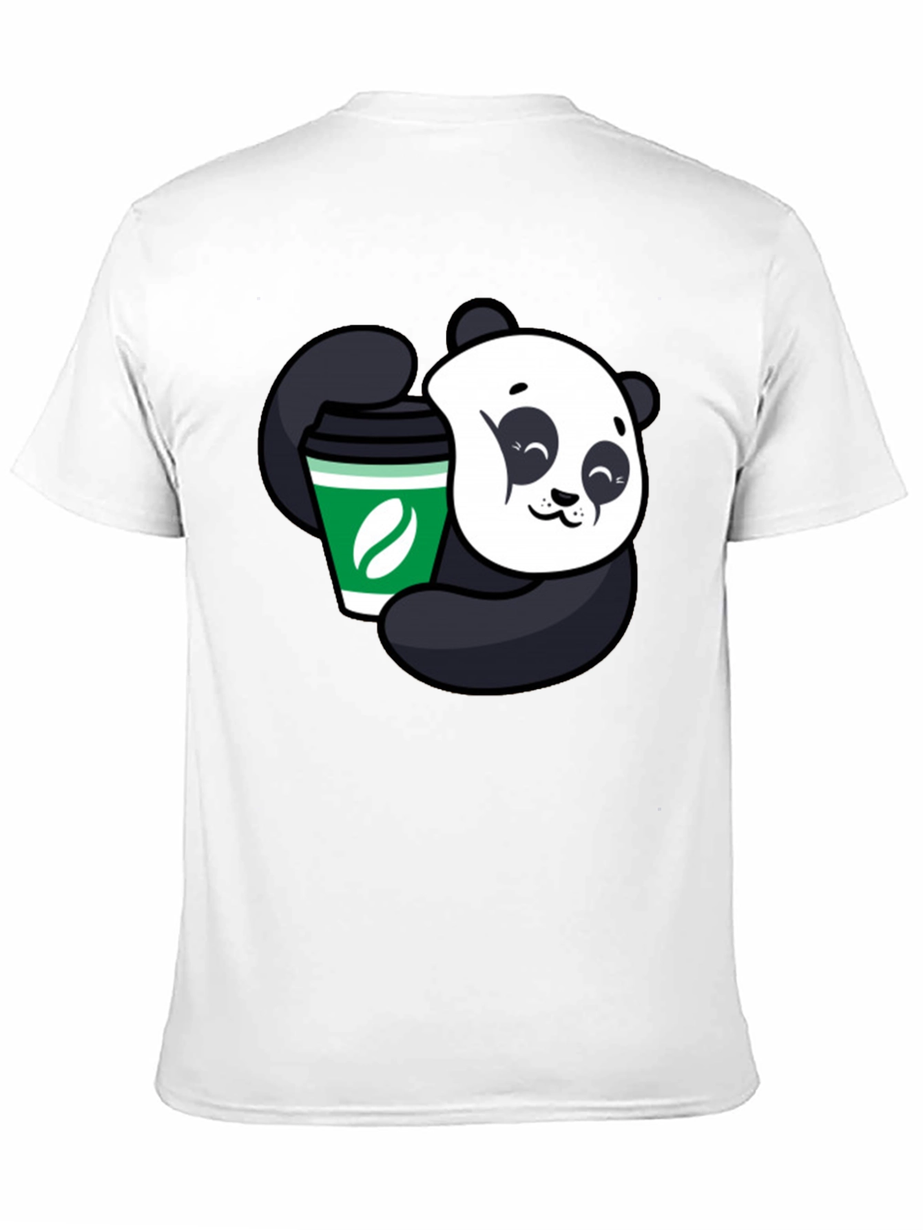 Panda Coffee Lover Black T-Shirt