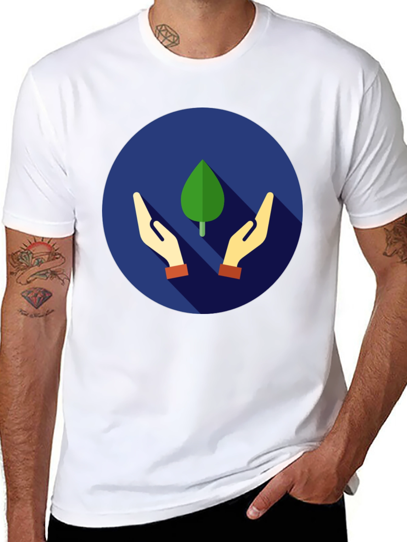 Eco-Friendly Black Graphic T-Shirt