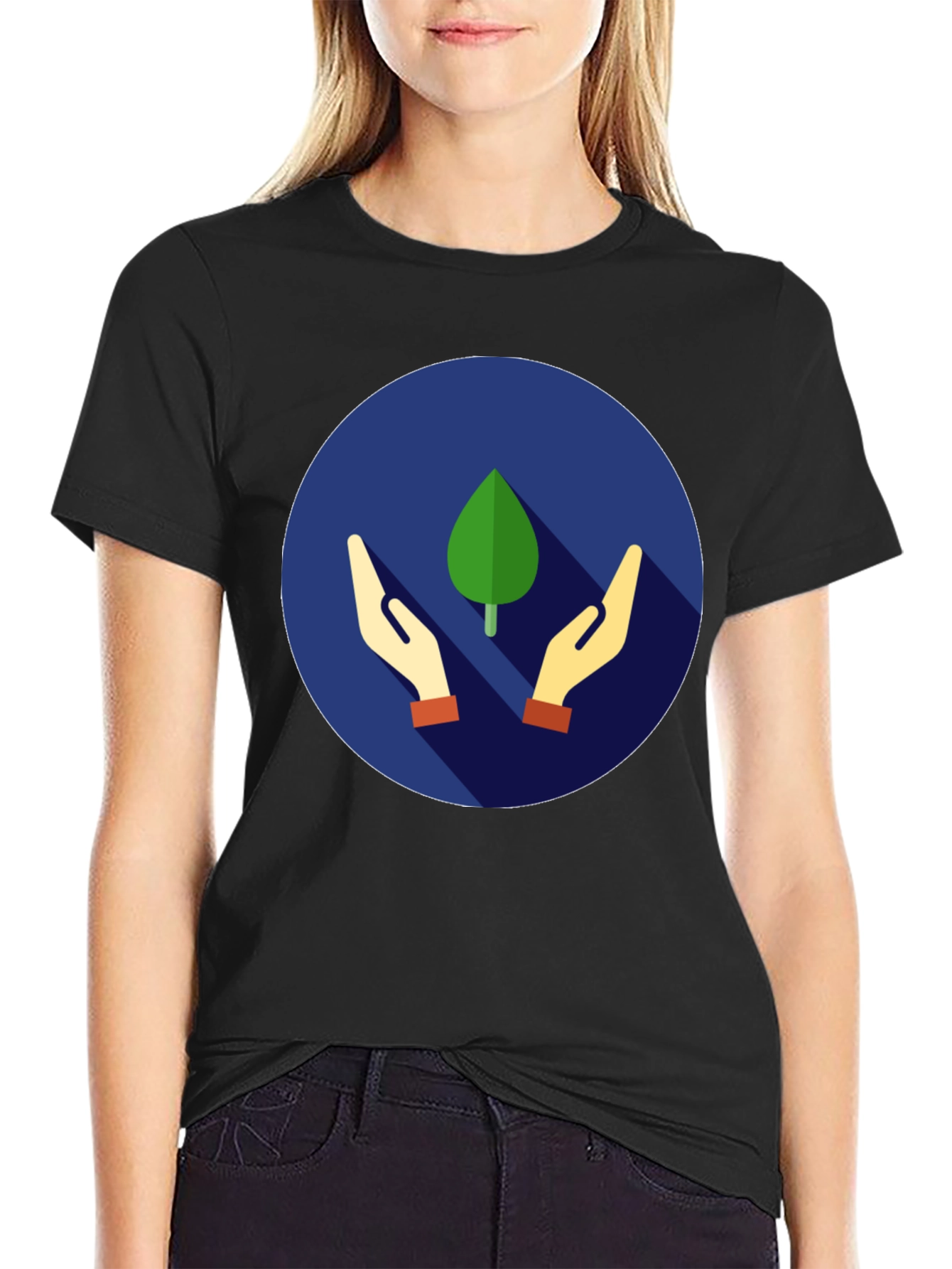 Eco-Friendly Black Graphic T-Shirt