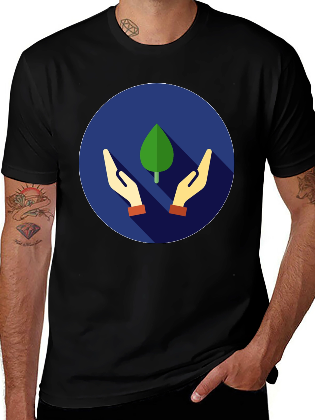 Eco-Friendly Black Graphic T-Shirt