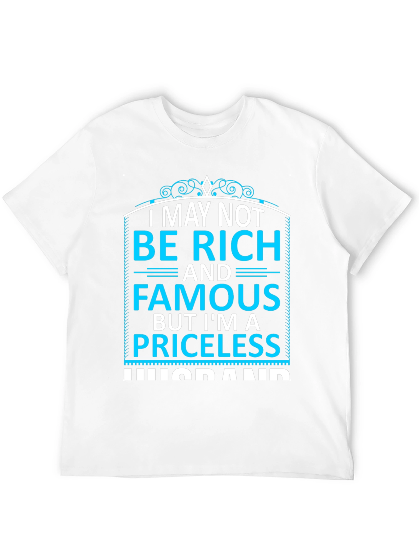 Priceless Husband Black Graphic T-Shirt