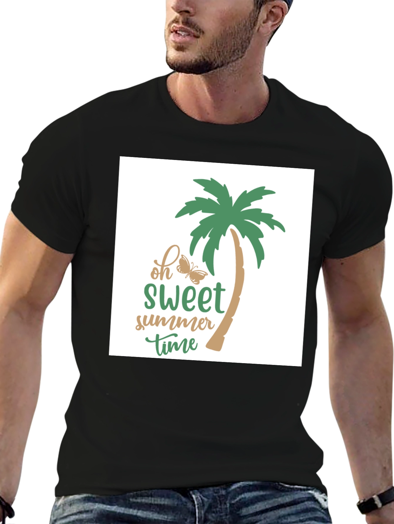 Sweet Summer Time Black T-Shirt
