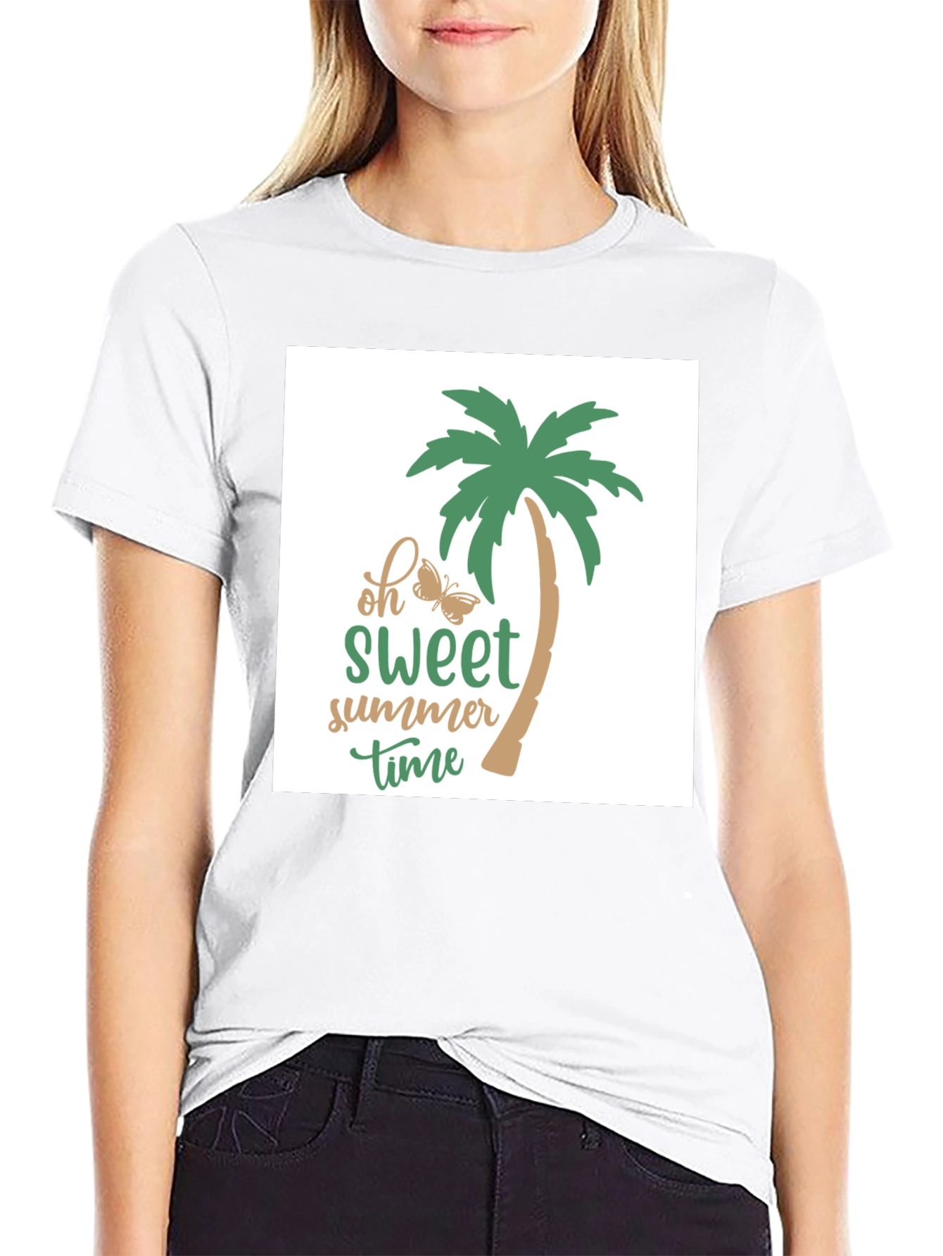 Sweet Summer Time Black T-Shirt