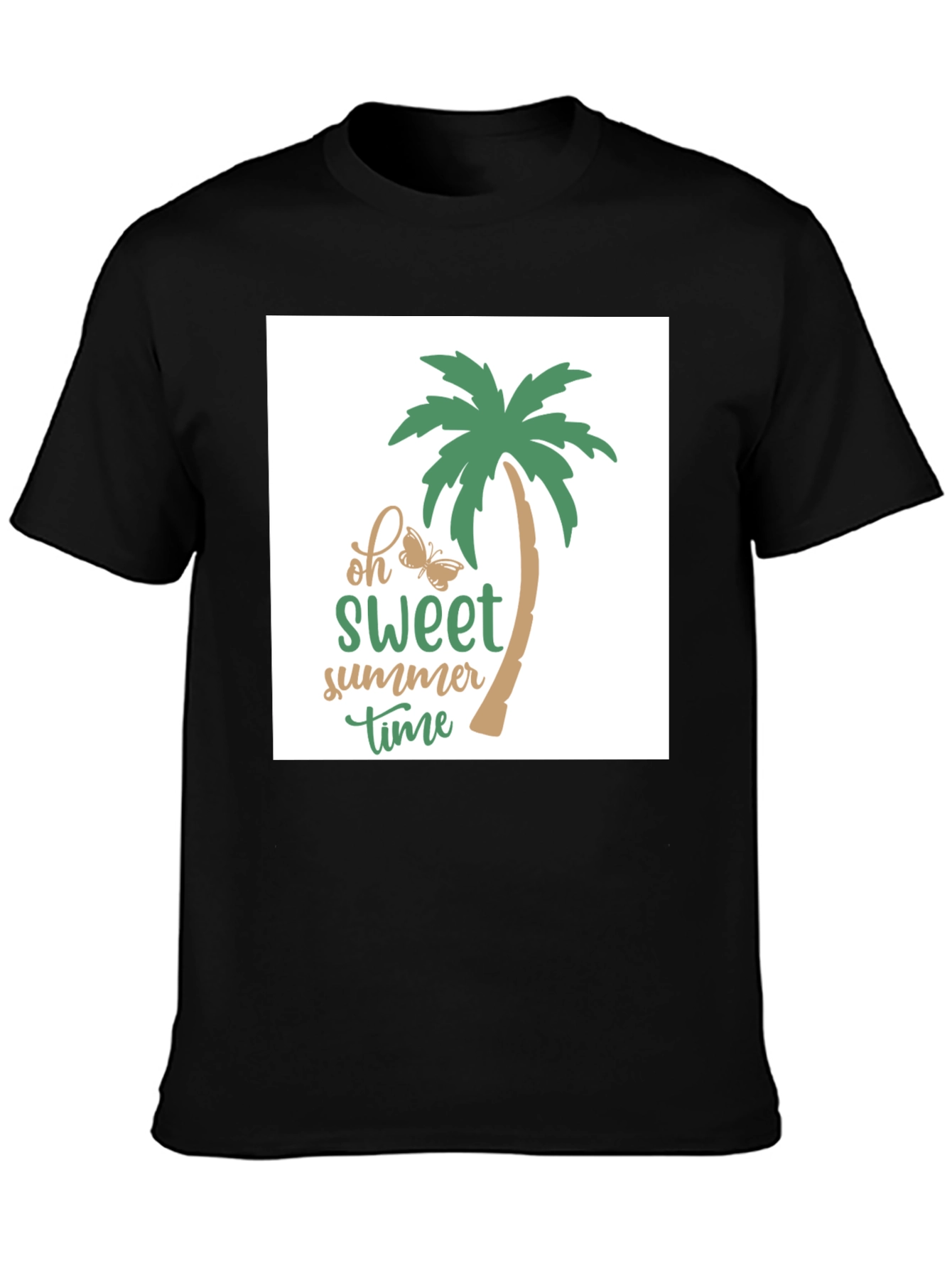 Sweet Summer Time Black T-Shirt